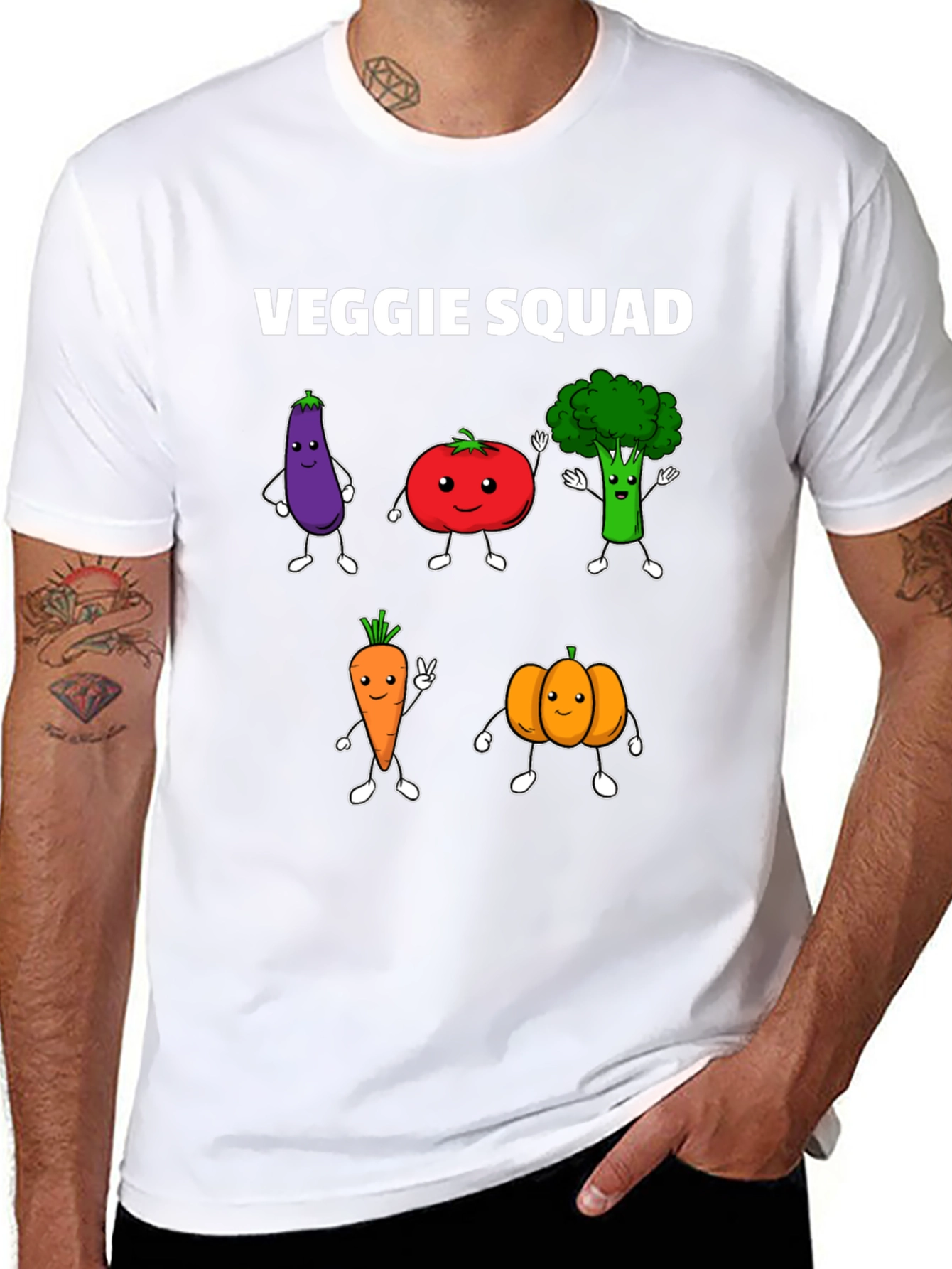 Veggie Squad Graphic Tee - Black T-Shirt