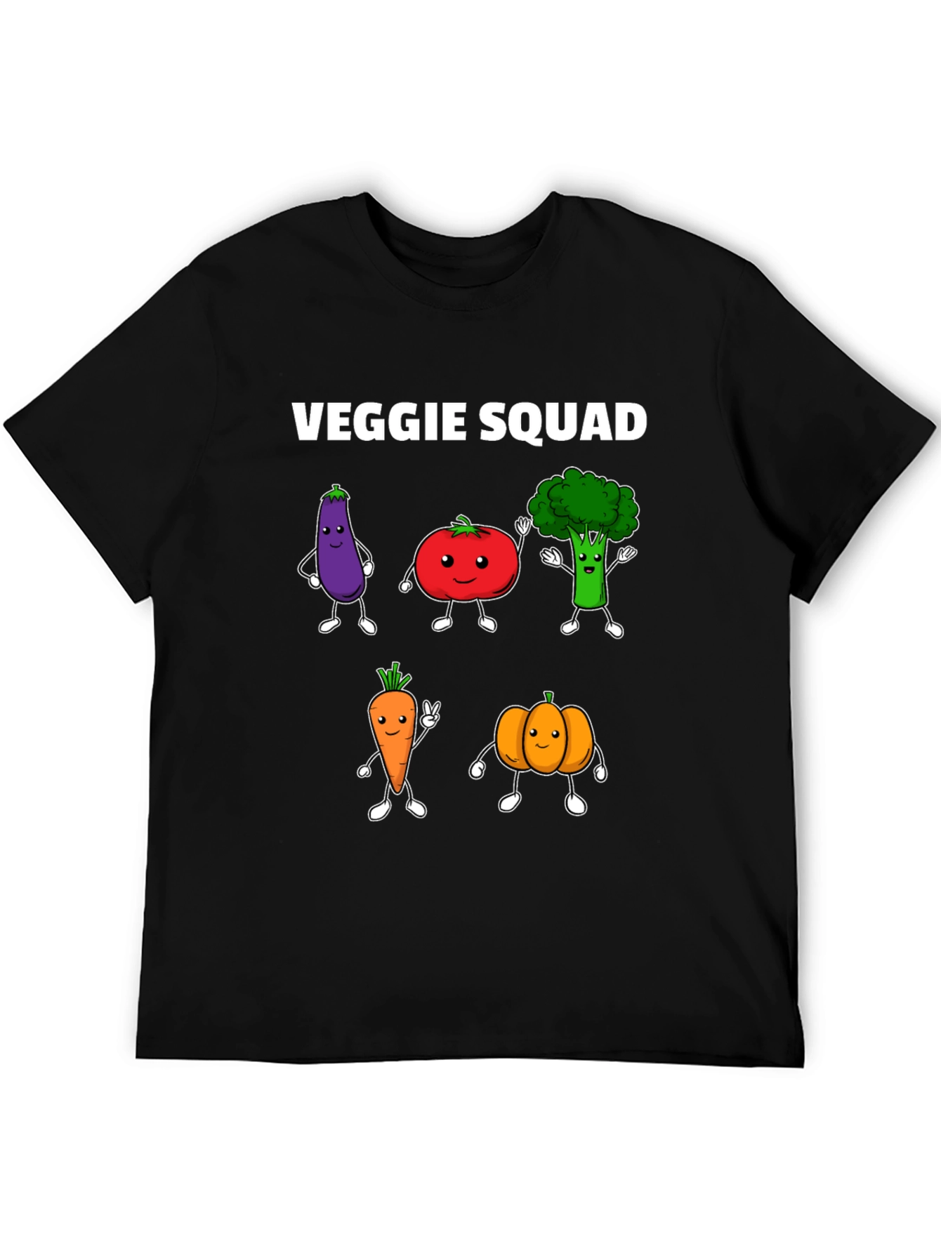 Veggie Squad Graphic Tee - Black T-Shirt