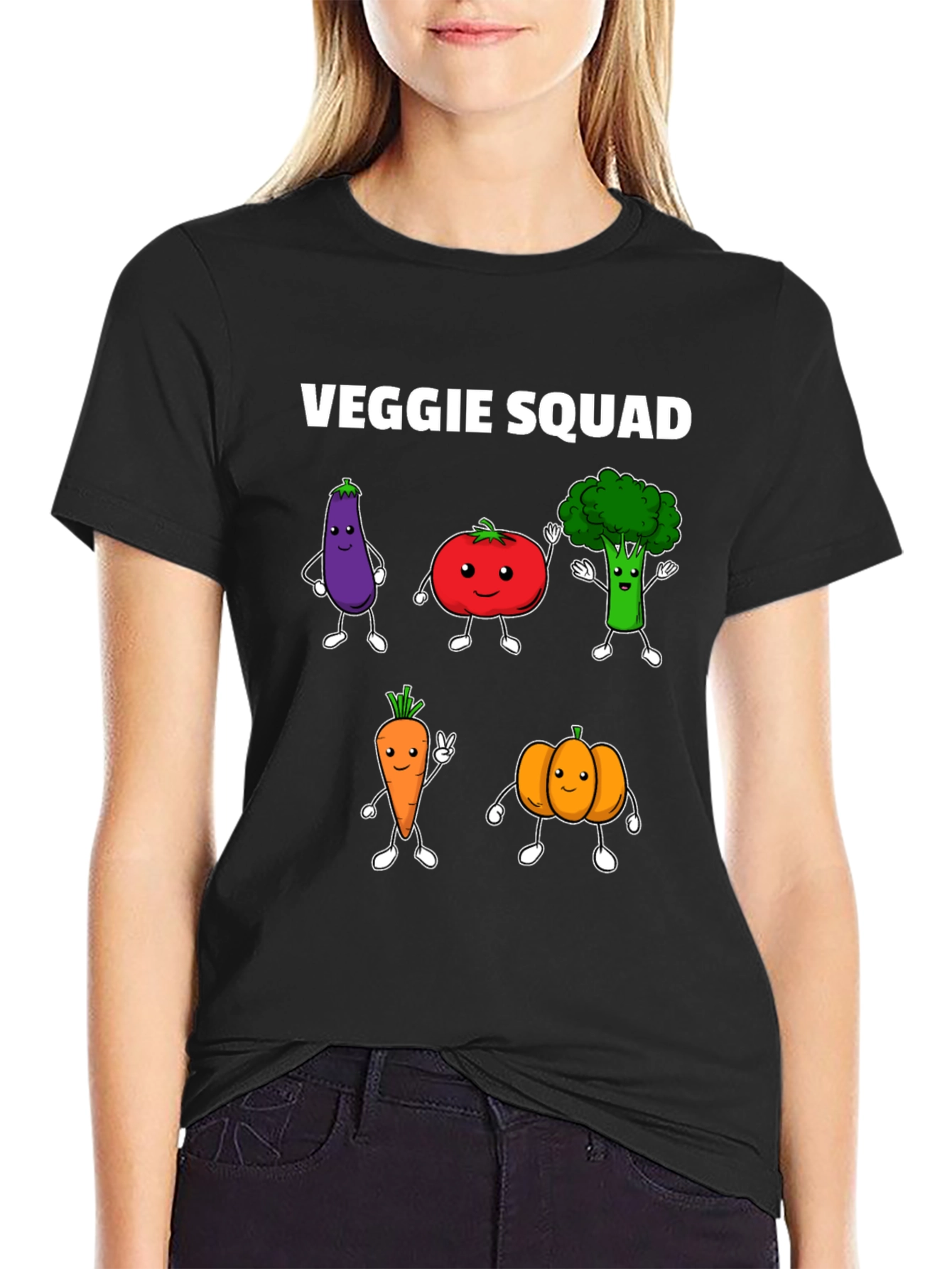 Veggie Squad Graphic Tee - Black T-Shirt