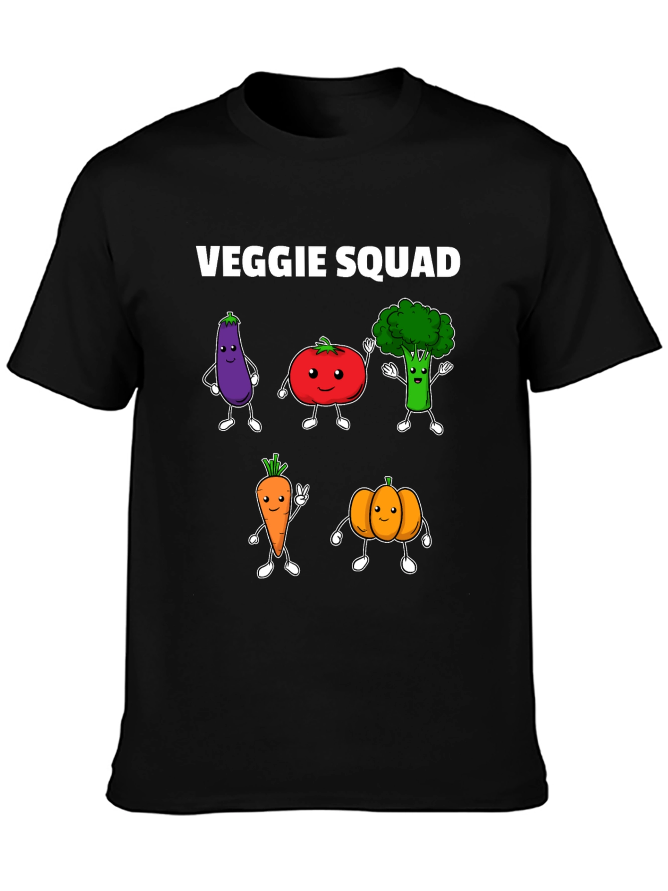 Veggie Squad Graphic Tee - Black T-Shirt
