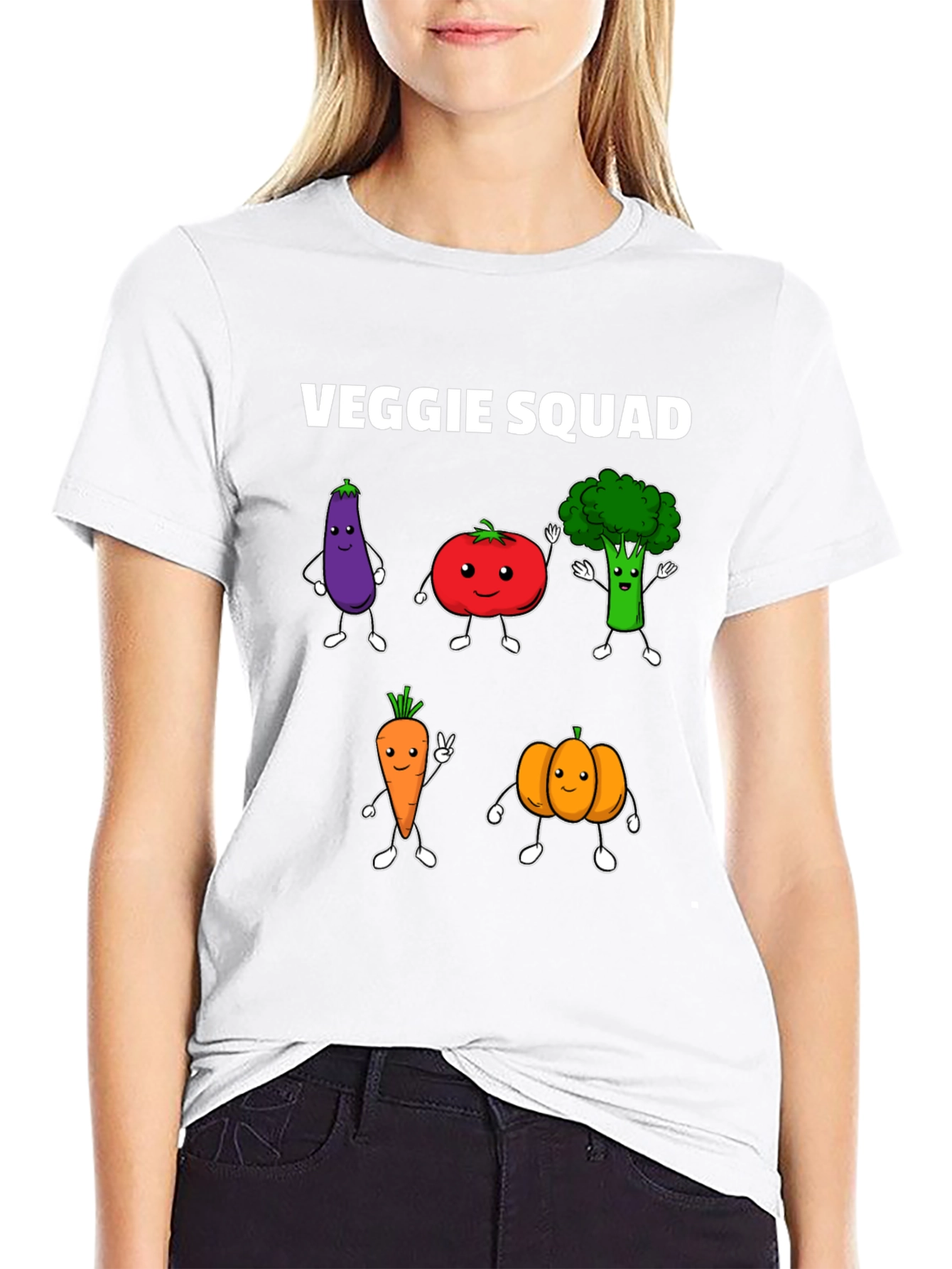 Veggie Squad Graphic Tee - Black T-Shirt