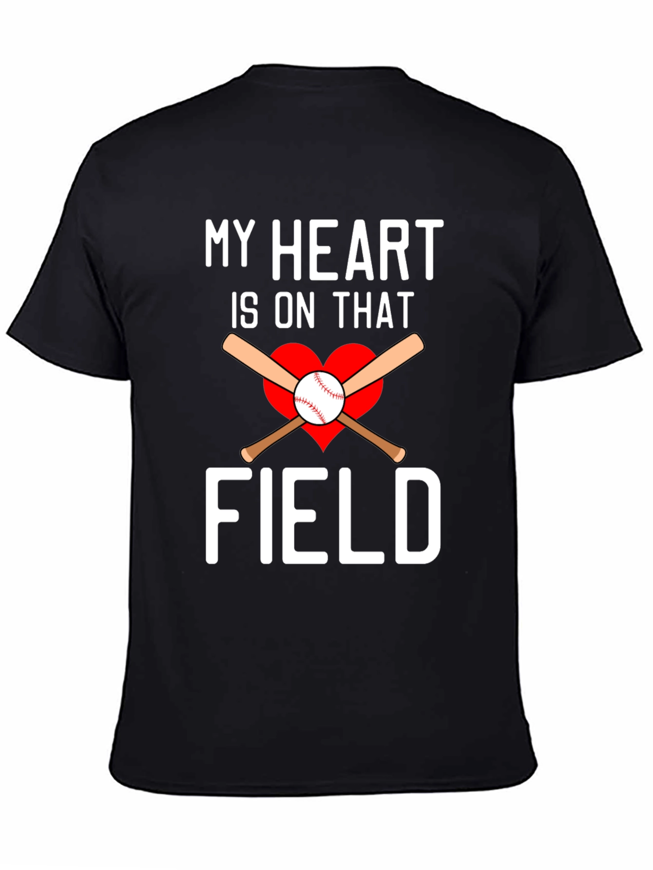 My Heart is on That Field Baseball T-Shirt