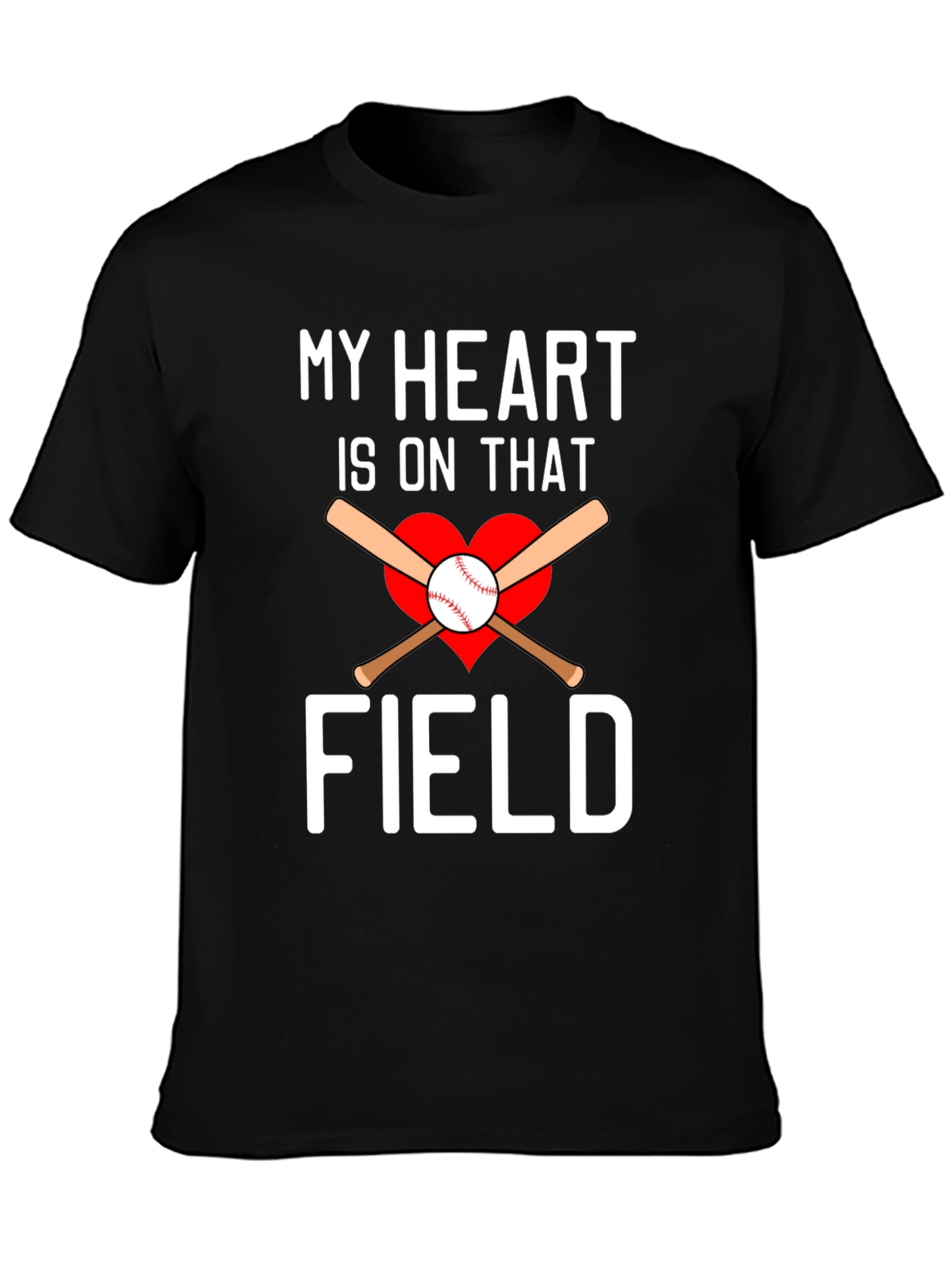 My Heart is on That Field Baseball T-Shirt