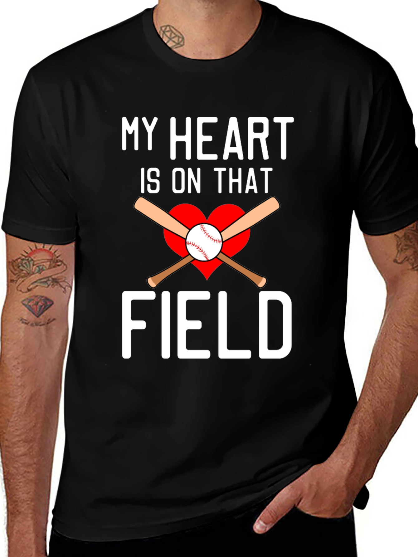 My Heart is on That Field Baseball T-Shirt