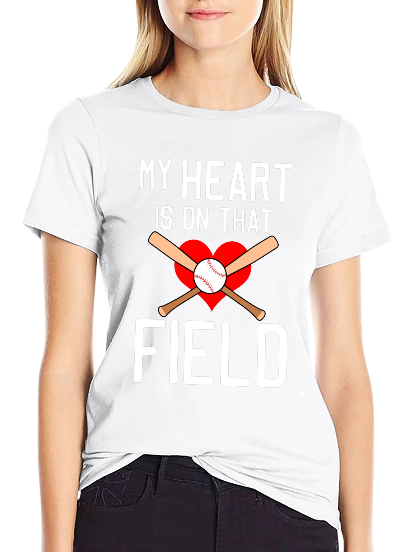 My Heart is on That Field Baseball T-Shirt