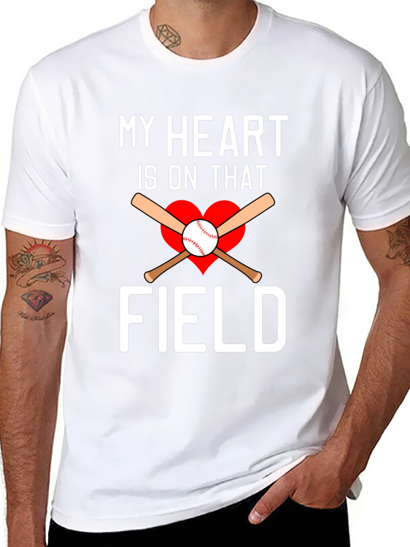 My Heart is on That Field Baseball T-Shirt