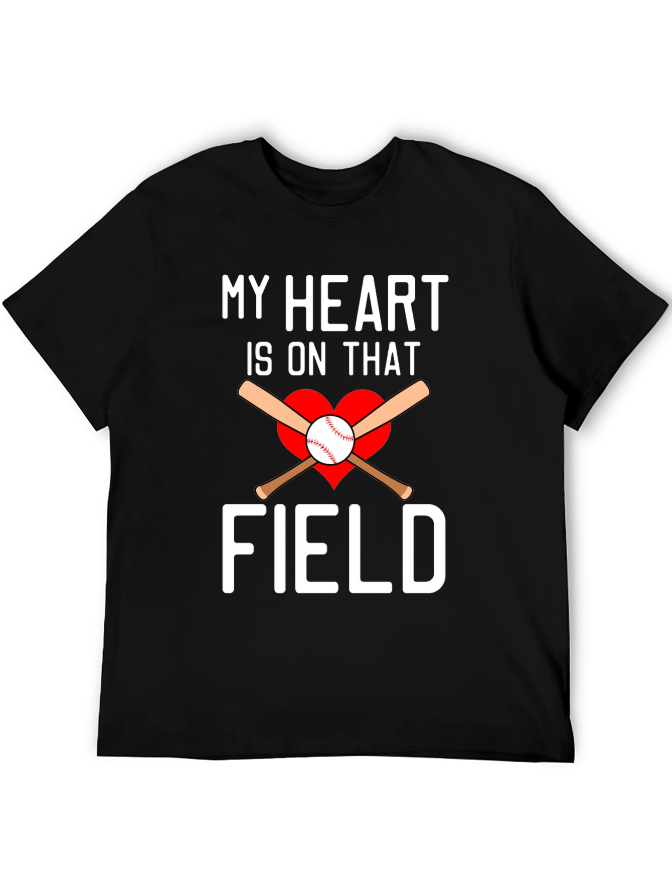 My Heart is on That Field Baseball T-Shirt