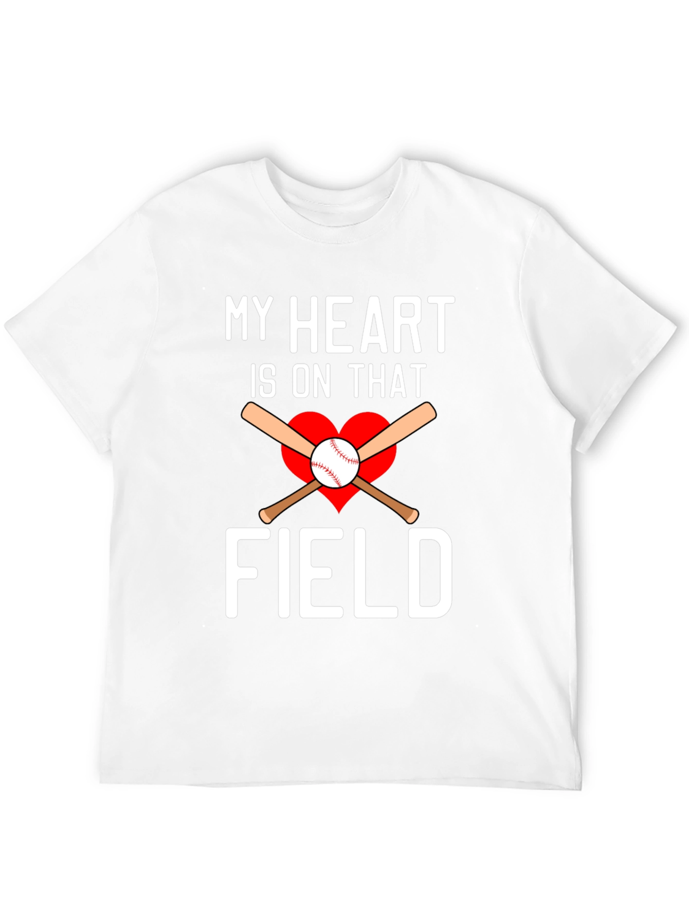 My Heart is on That Field Baseball T-Shirt