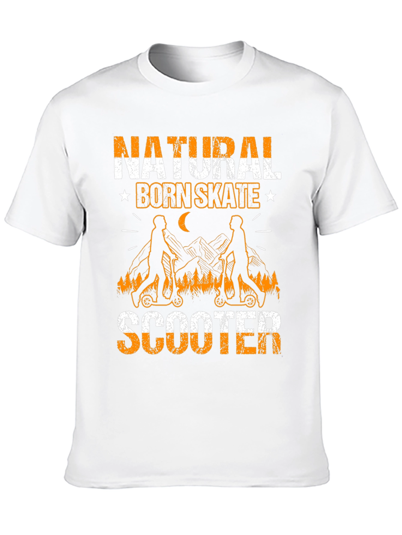 Natural Born Skate Scooter Black T-Shirt
