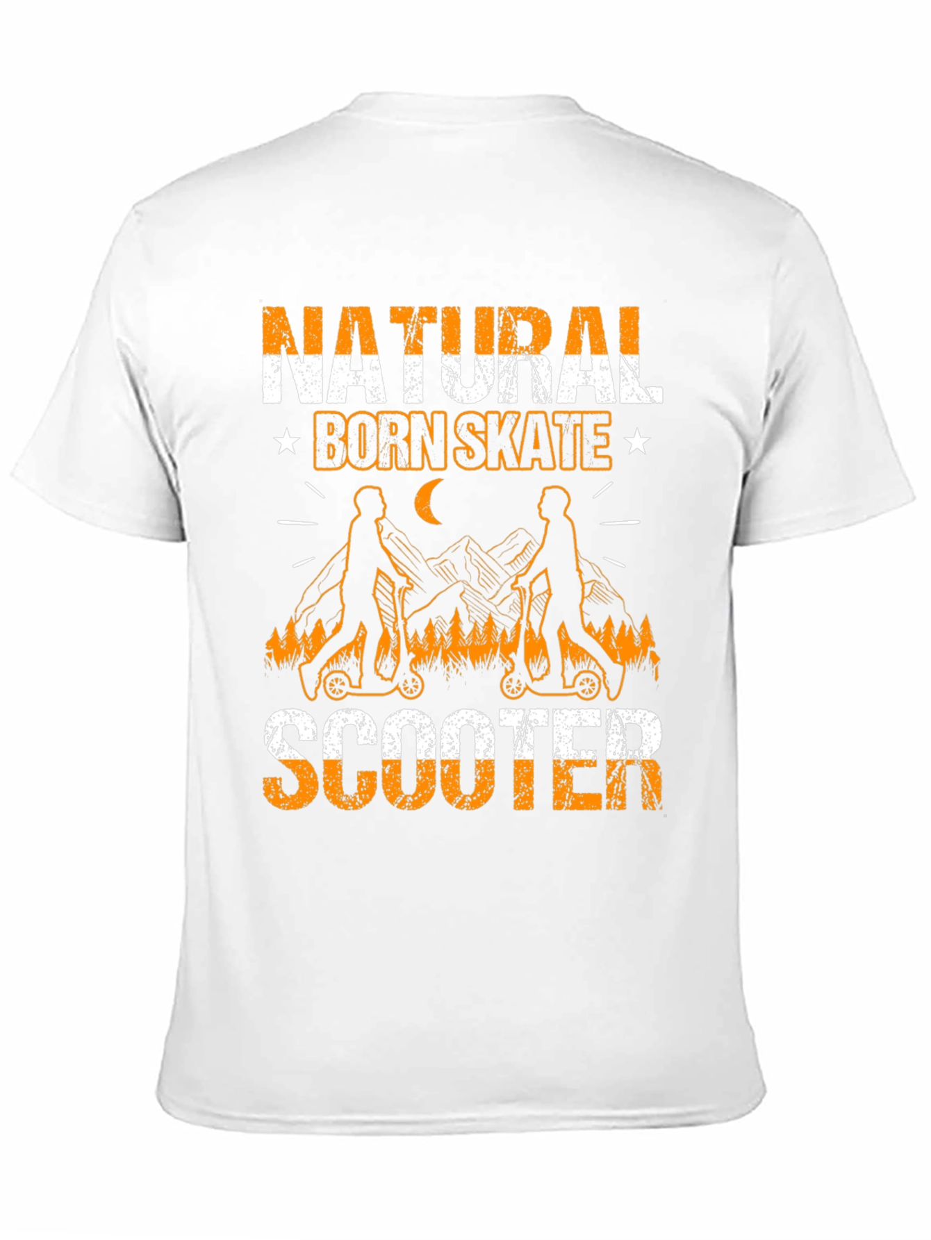 Natural Born Skate Scooter Black T-Shirt
