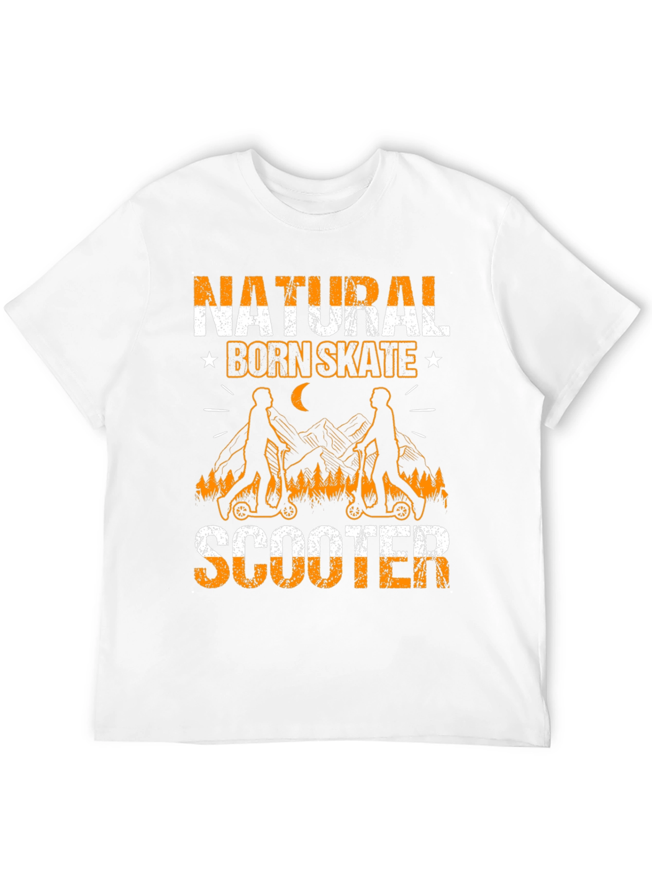 Natural Born Skate Scooter Black T-Shirt