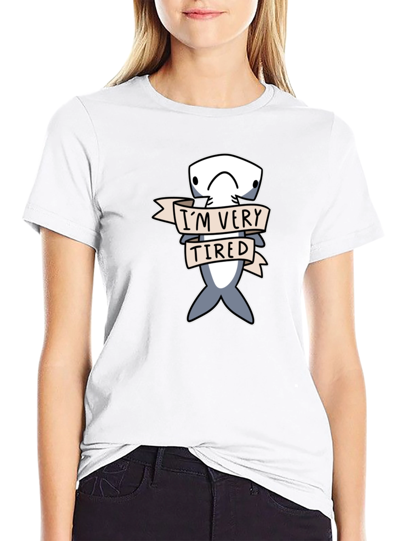 Im Very Tired Hammerhead Shark T-Shirt Funny Graphic Tee