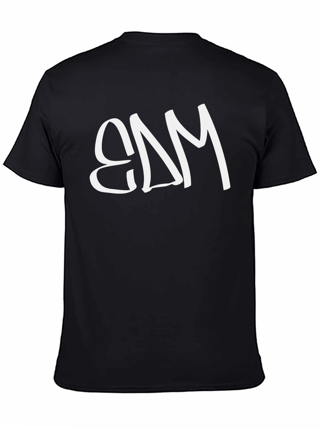 EDM Graphic Tee - Black Cotton Blend T-Shirt