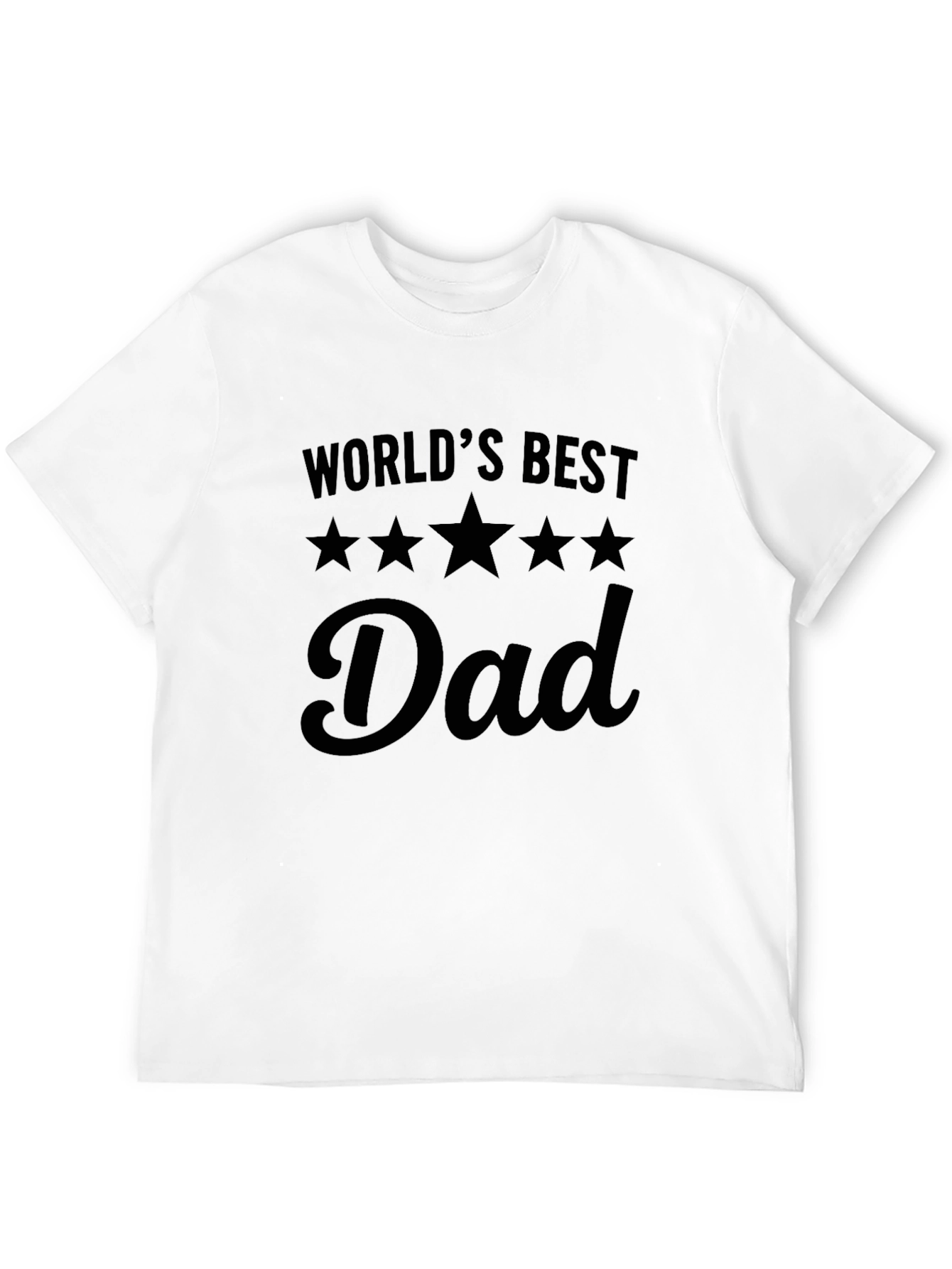 Worlds Best Dad Graphic Tee - Black T-Shirt