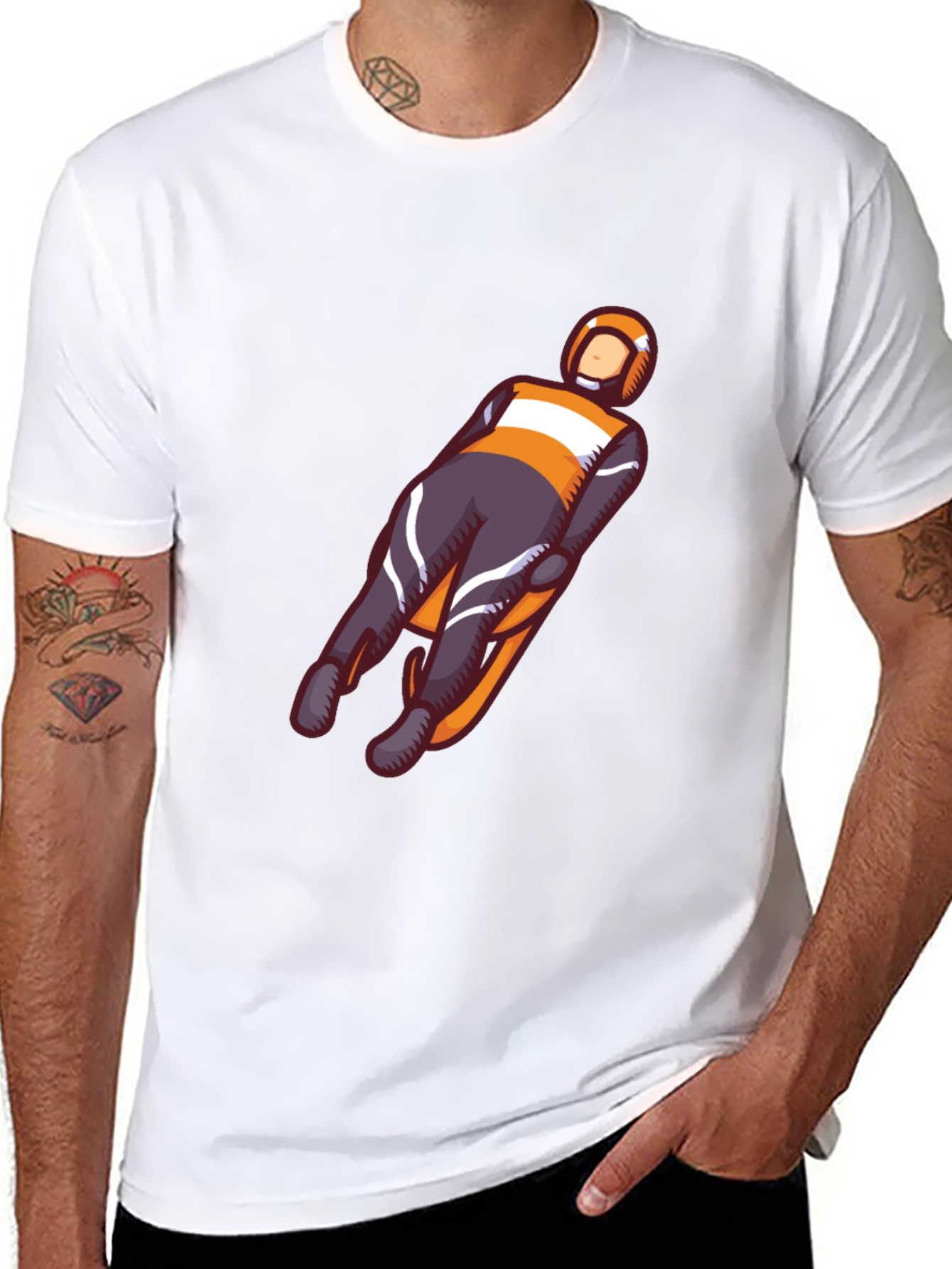 Luge T-Shirt: Black Cotton Graphic Tee