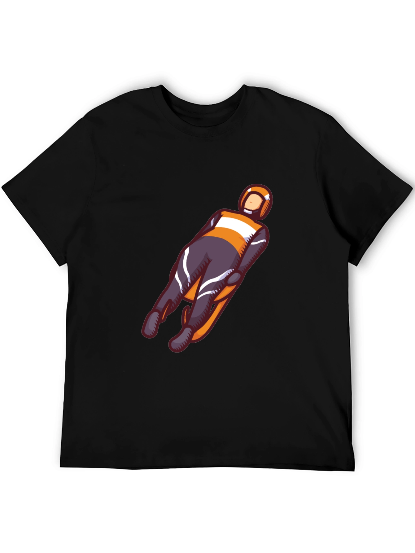Luge T-Shirt: Black Cotton Graphic Tee