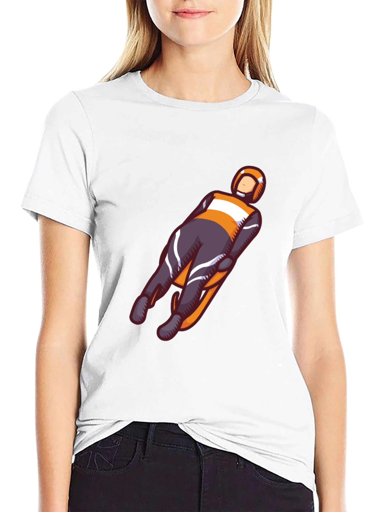 Luge T-Shirt: Black Cotton Graphic Tee