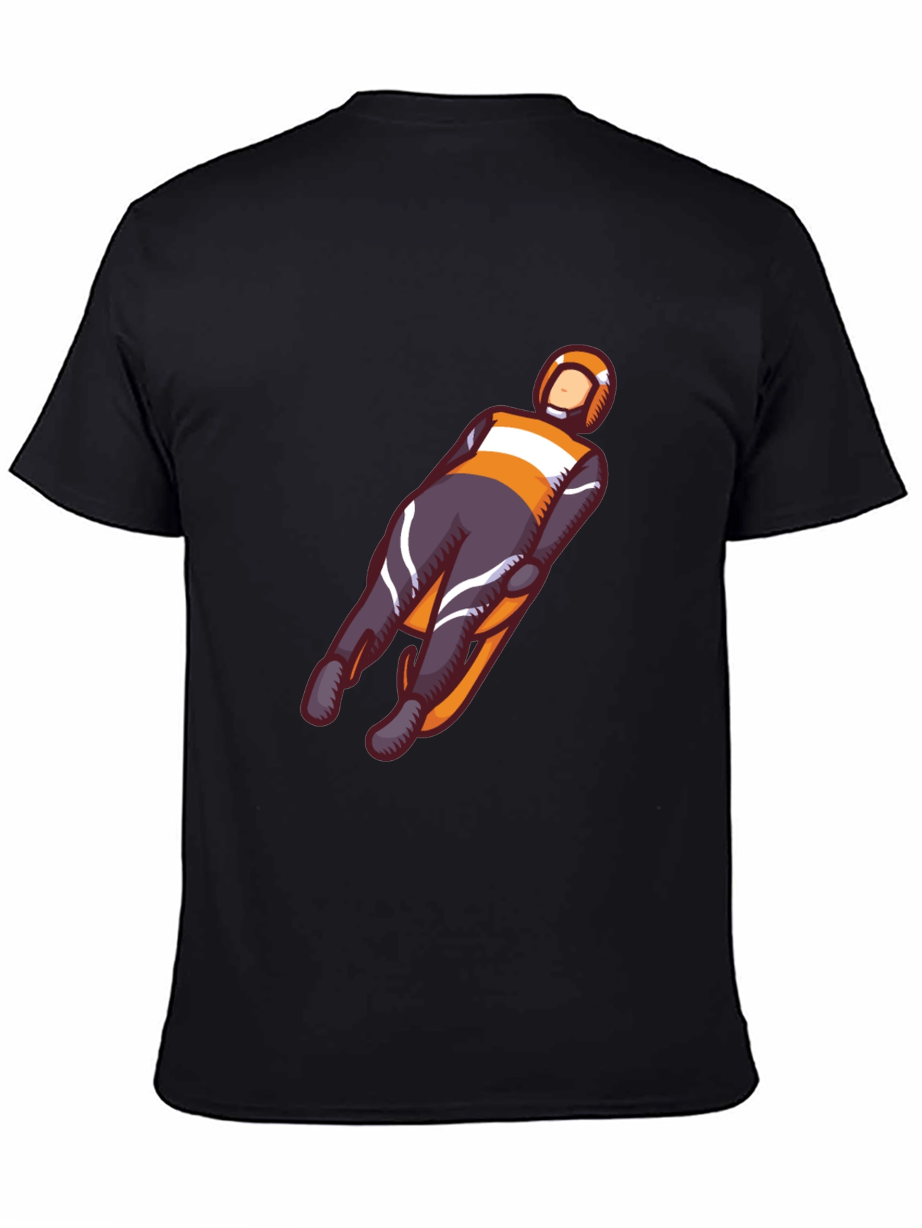 Luge T-Shirt: Black Cotton Graphic Tee
