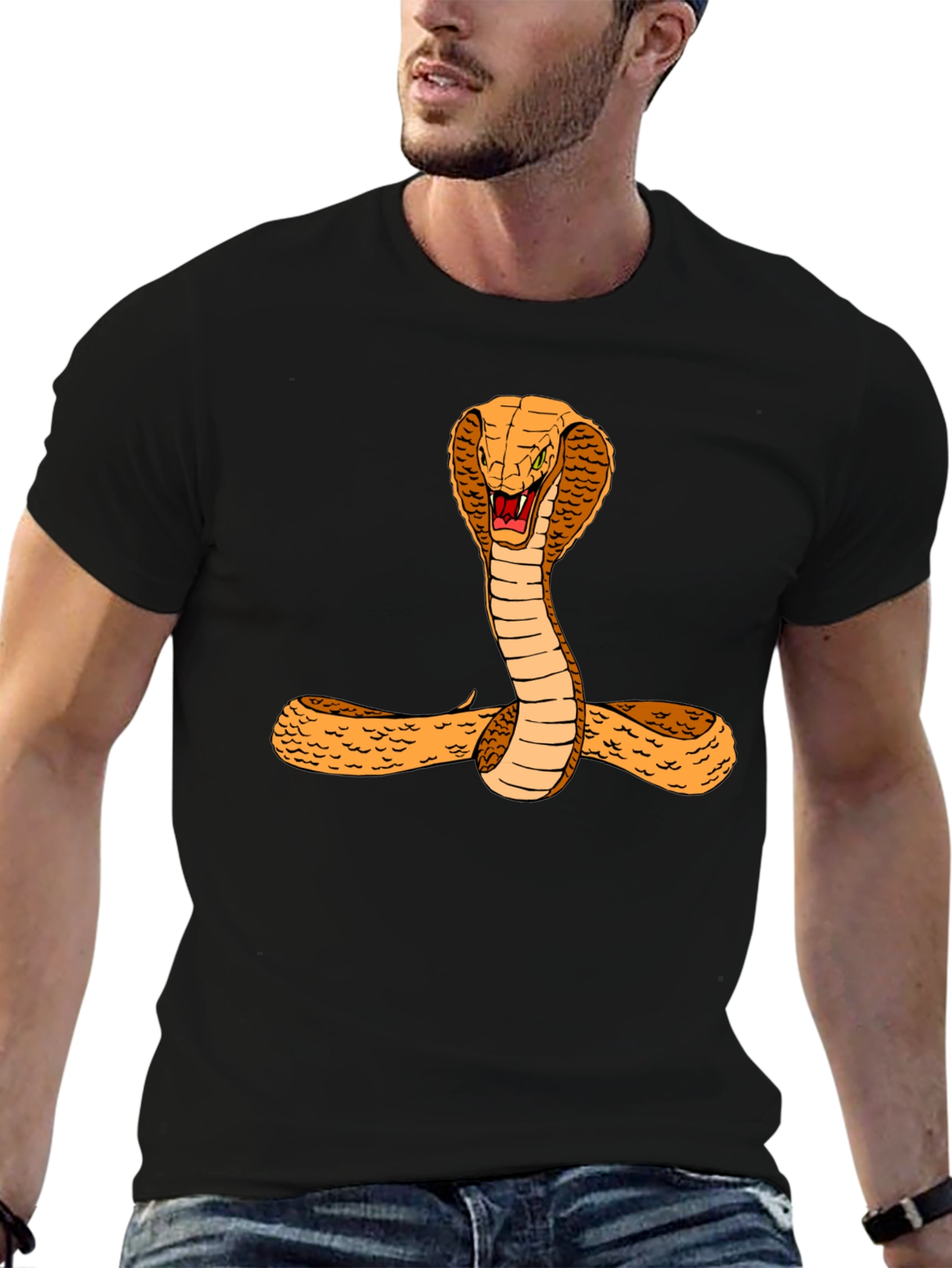 Cobra Graphic Tee - Bold Snake Design