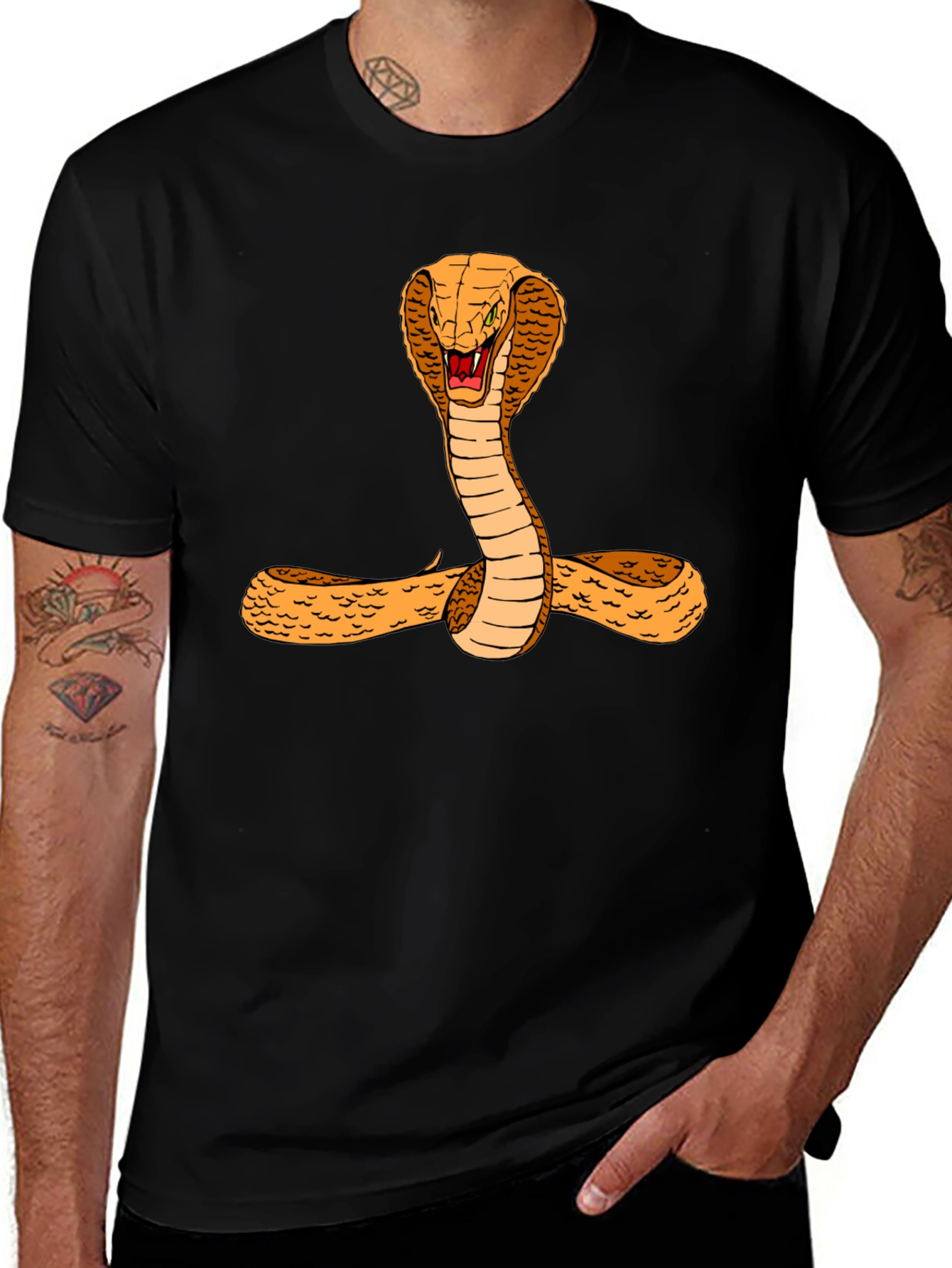 Cobra Graphic Tee - Bold Snake Design