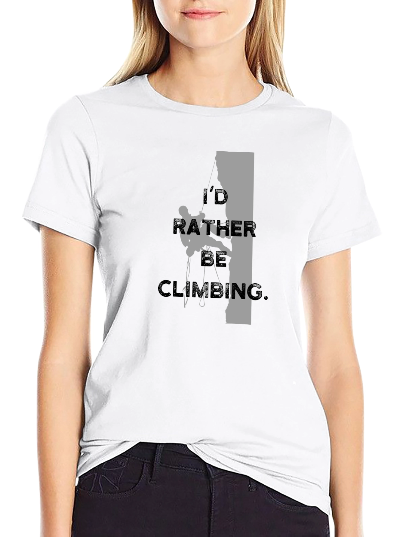Rock Climbing T-Shirt - Id Rather Be Climbing Tee
