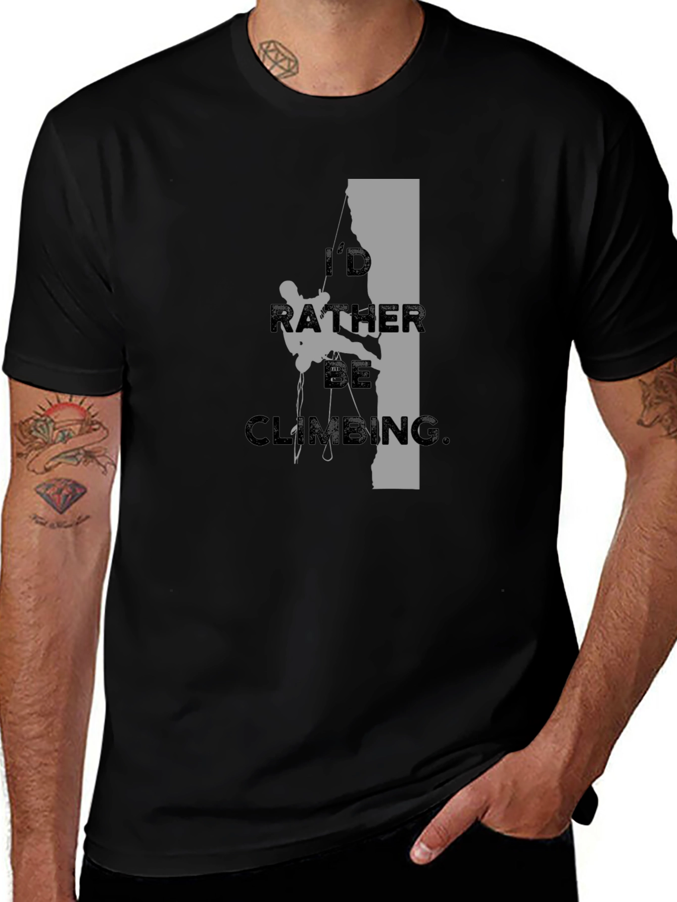 Rock Climbing T-Shirt - Id Rather Be Climbing Tee
