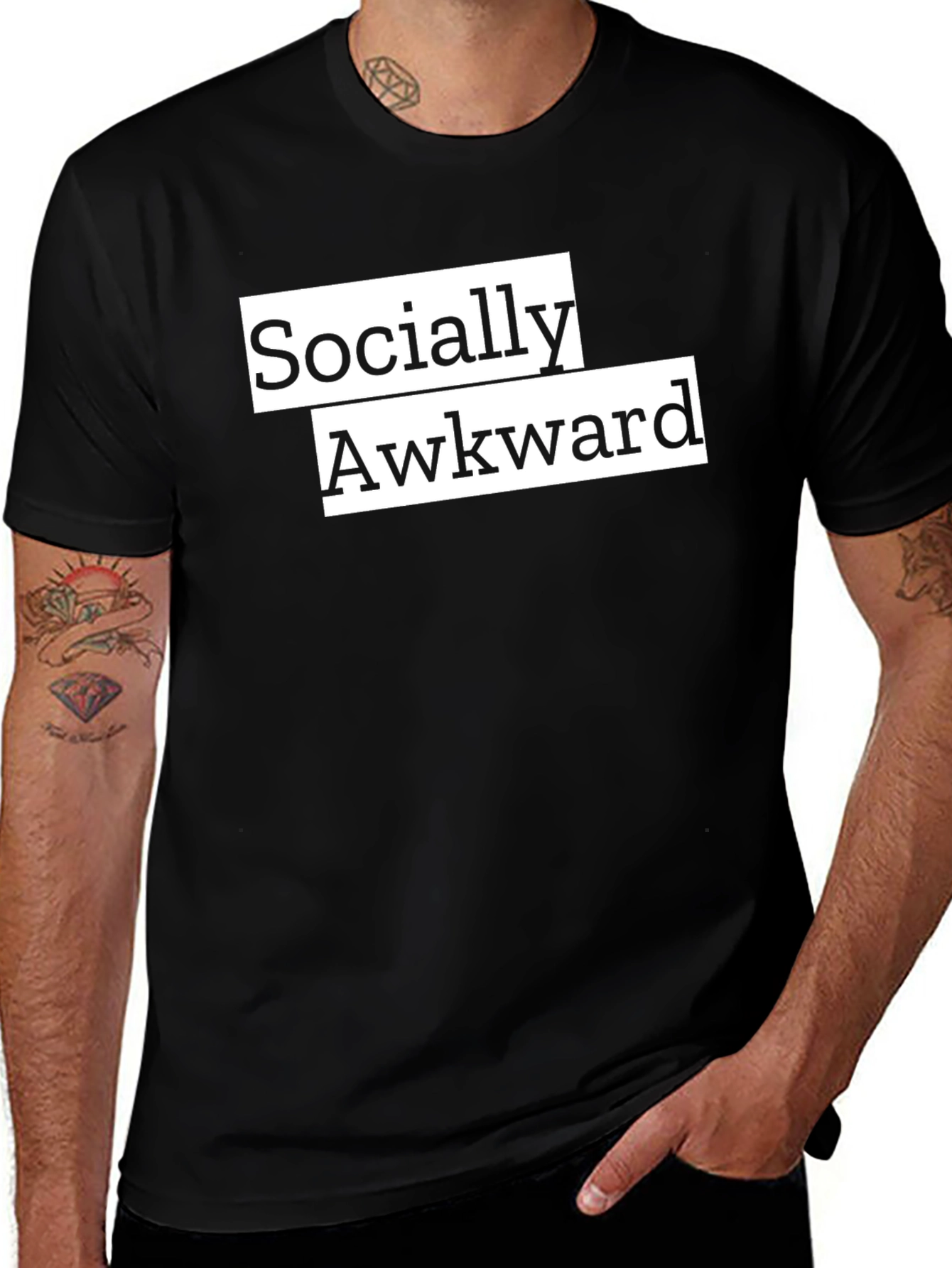 Socially Awkward Graphic Tee - Black