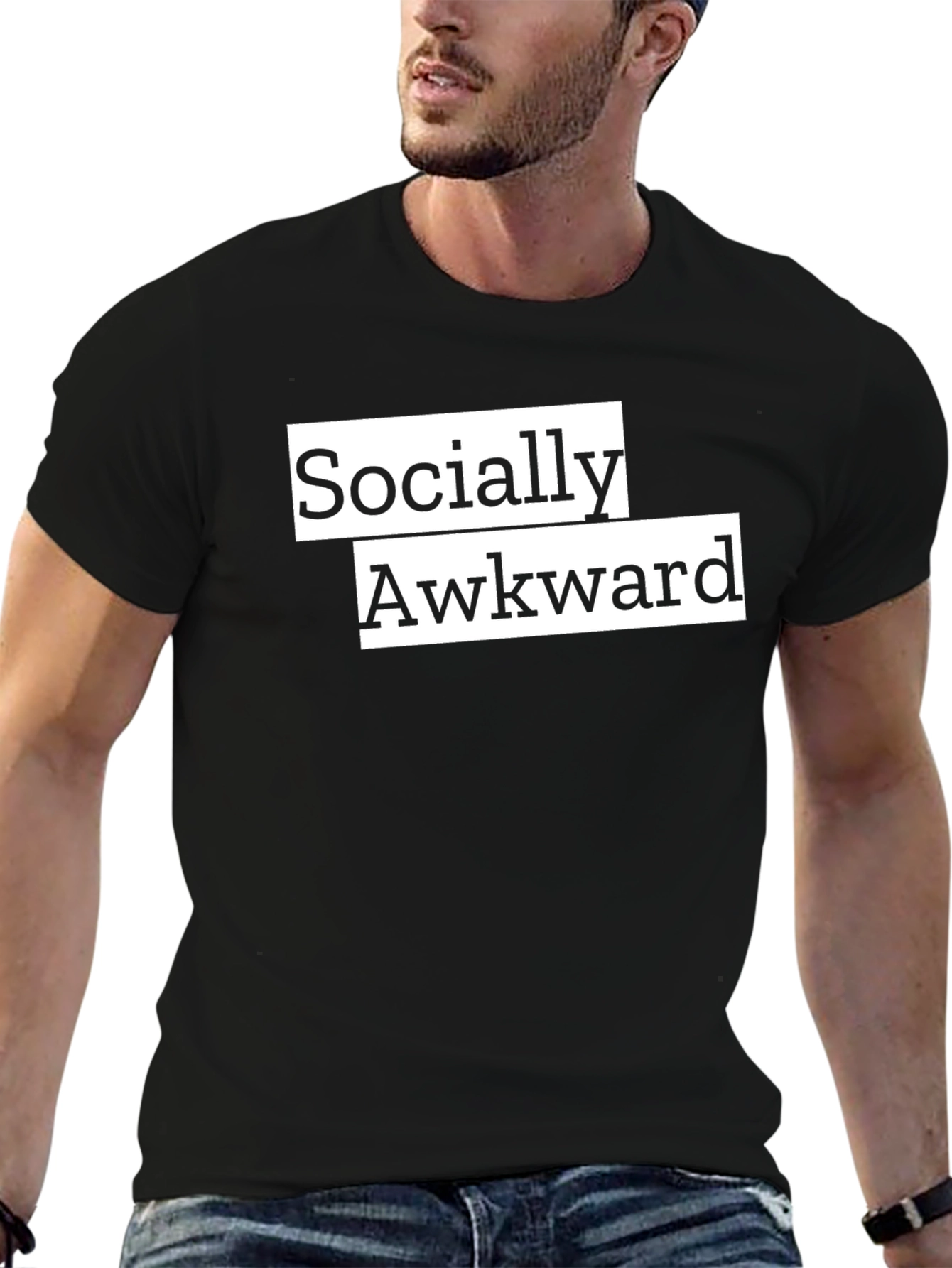 Socially Awkward Graphic Tee - Black