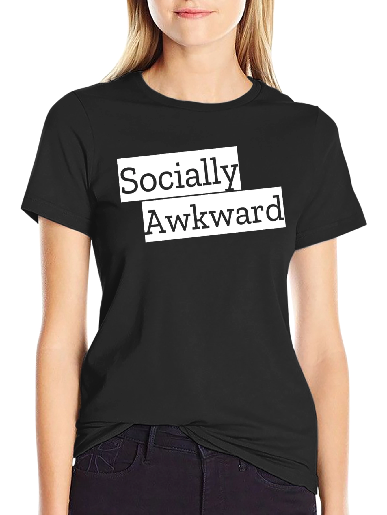 Socially Awkward Graphic Tee - Black