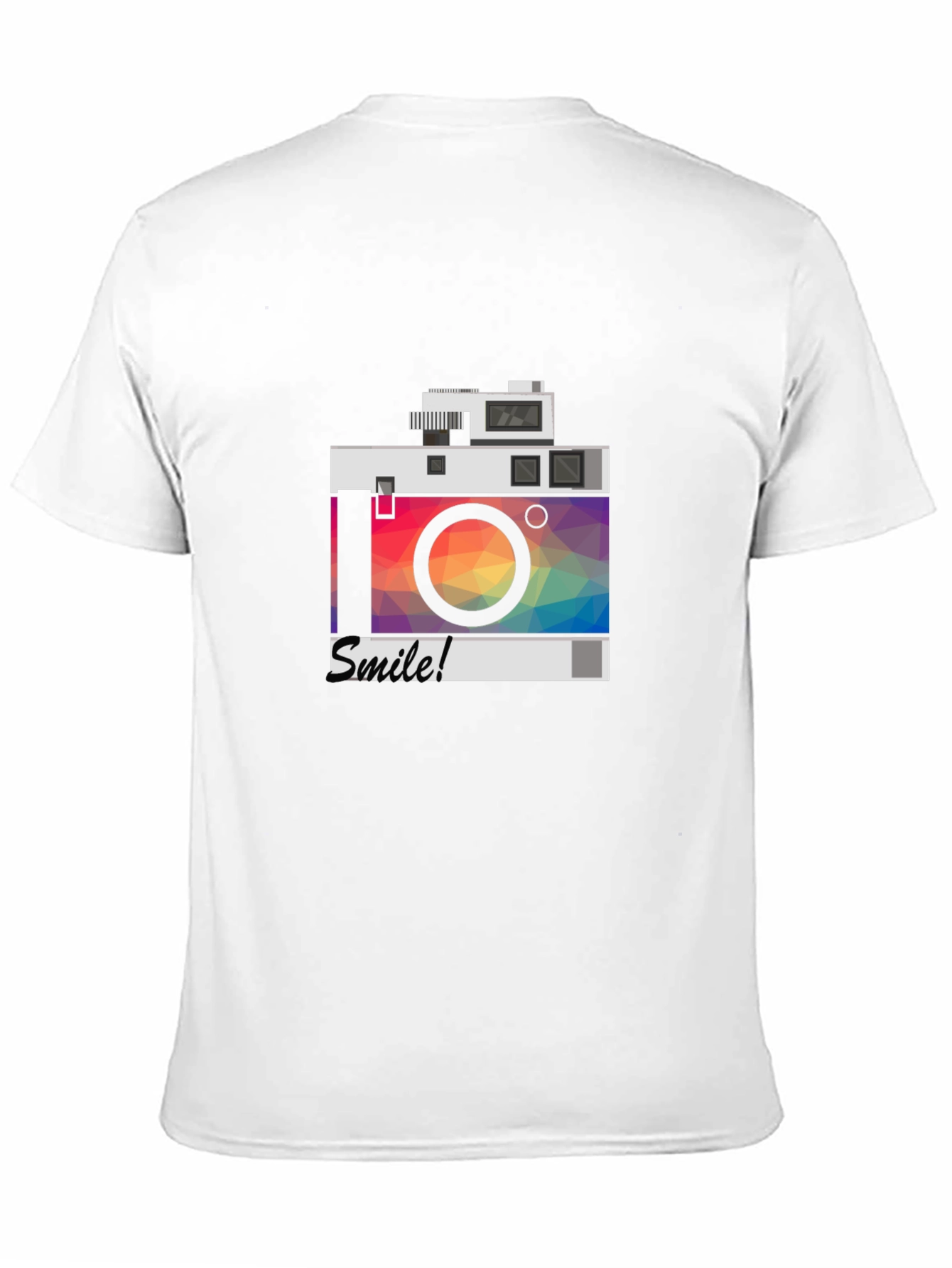 Stylish Camera Graphic Tee - Smile!