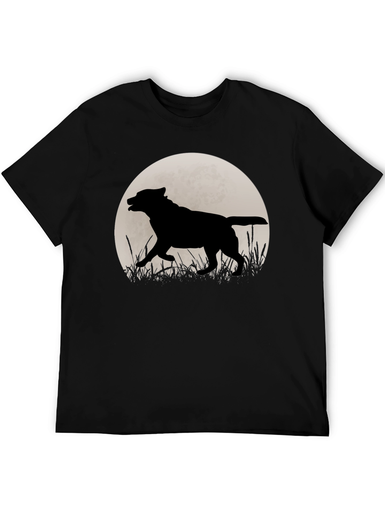Wolf Silhouette Moon Graphic T-Shirt