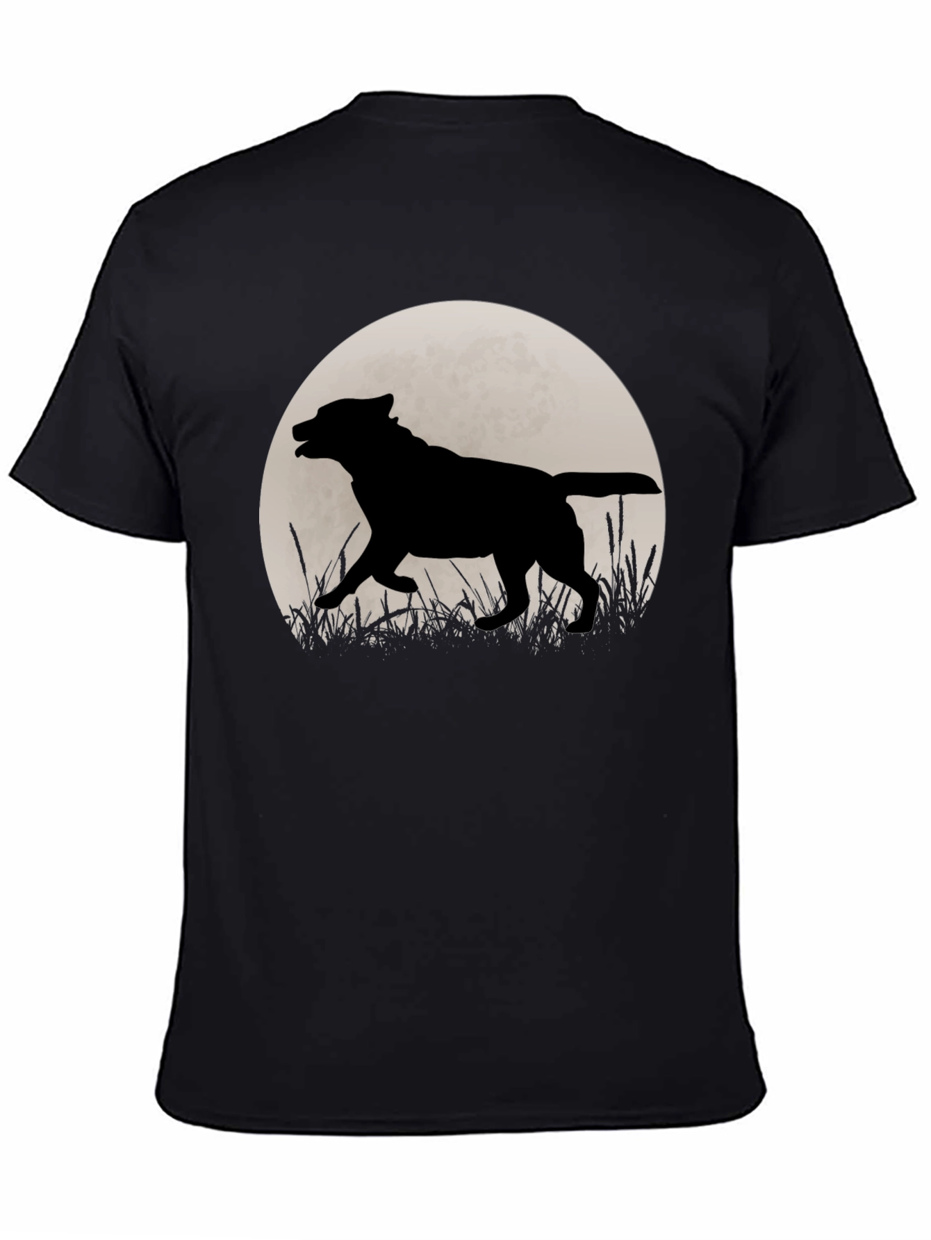 Wolf Silhouette Moon Graphic T-Shirt