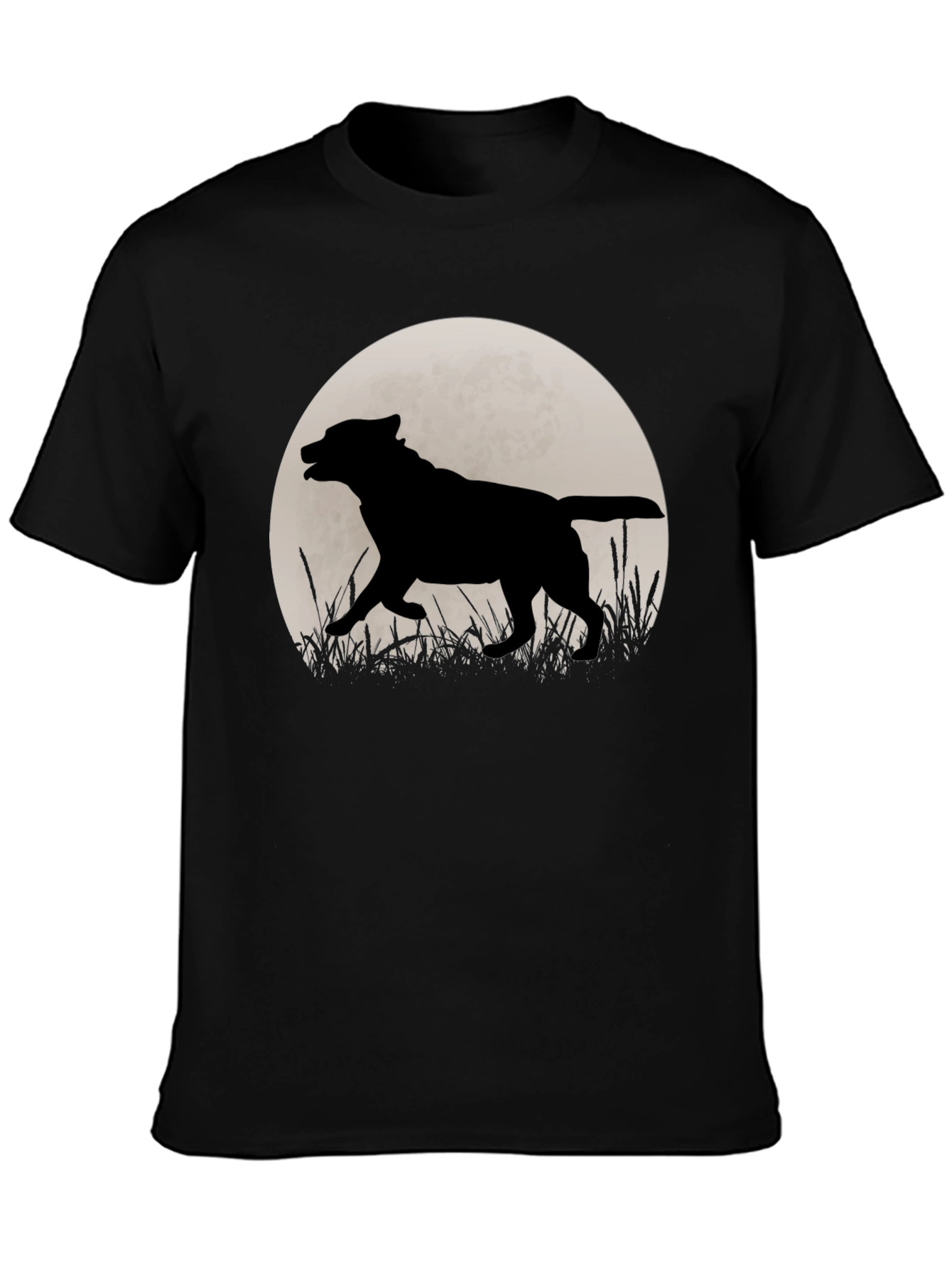 Wolf Silhouette Moon Graphic T-Shirt