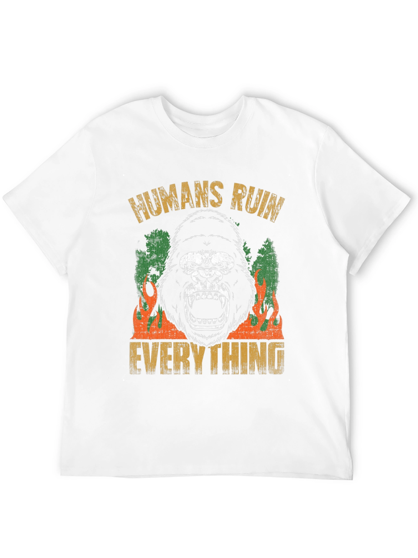 Humans Ruin Everything Gorilla Graphic Tee