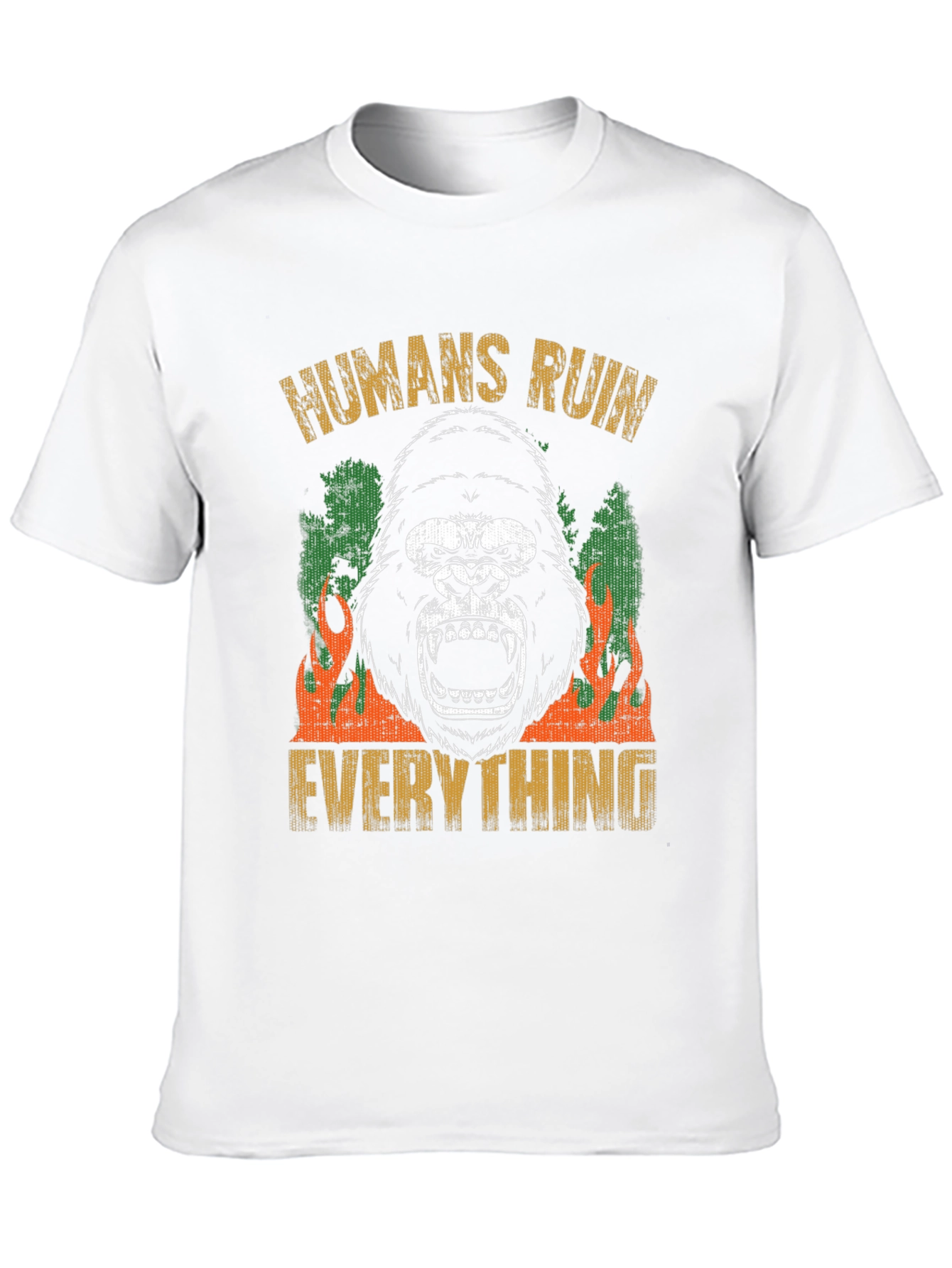 Humans Ruin Everything Gorilla Graphic Tee