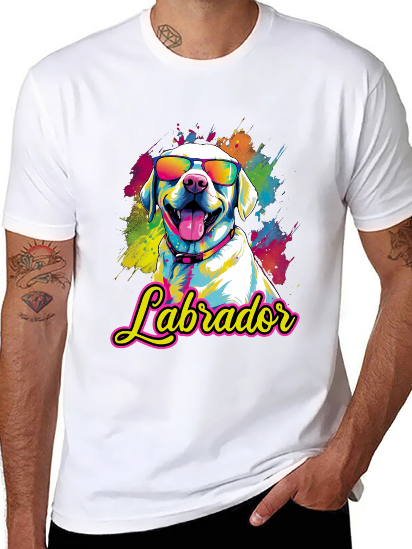 Cool Labrador Dog Graphic T-Shirt