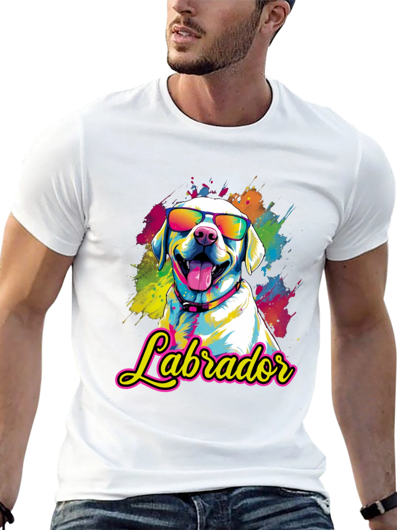 Cool Labrador Dog Graphic T-Shirt