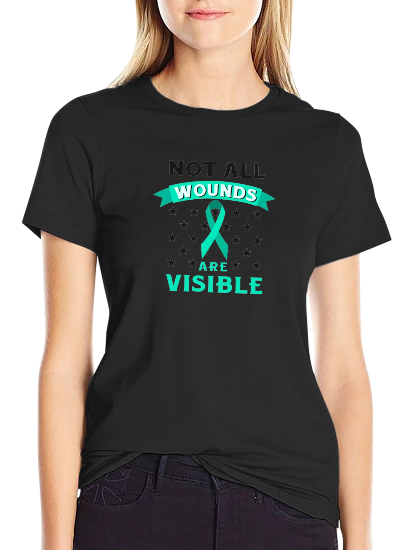 Wounds Are Visible T-Shirt - Mental Health Awareness