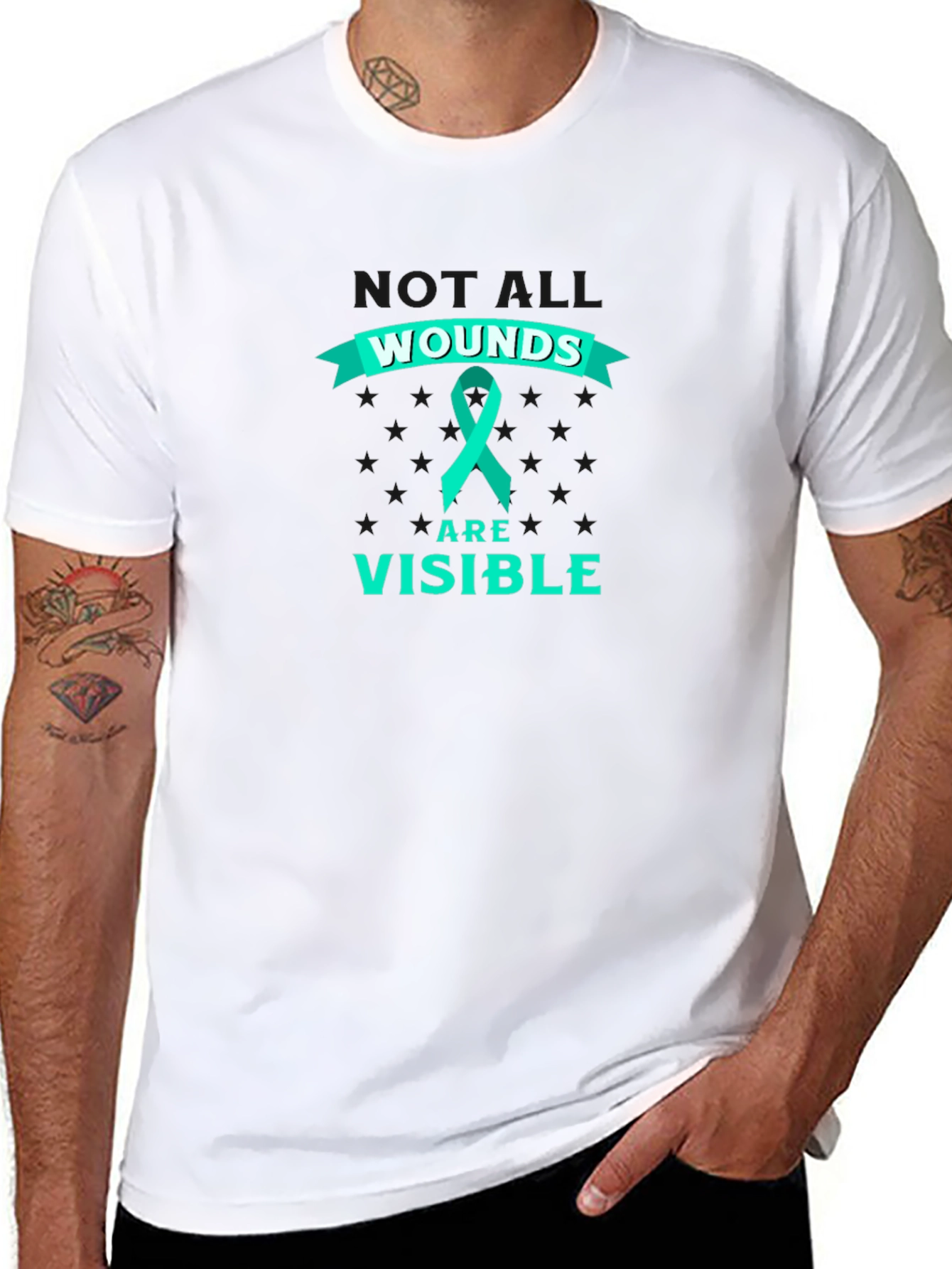 Wounds Are Visible T-Shirt - Mental Health Awareness