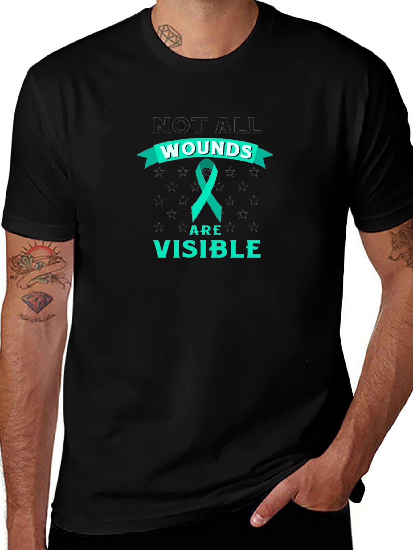 Wounds Are Visible T-Shirt - Mental Health Awareness