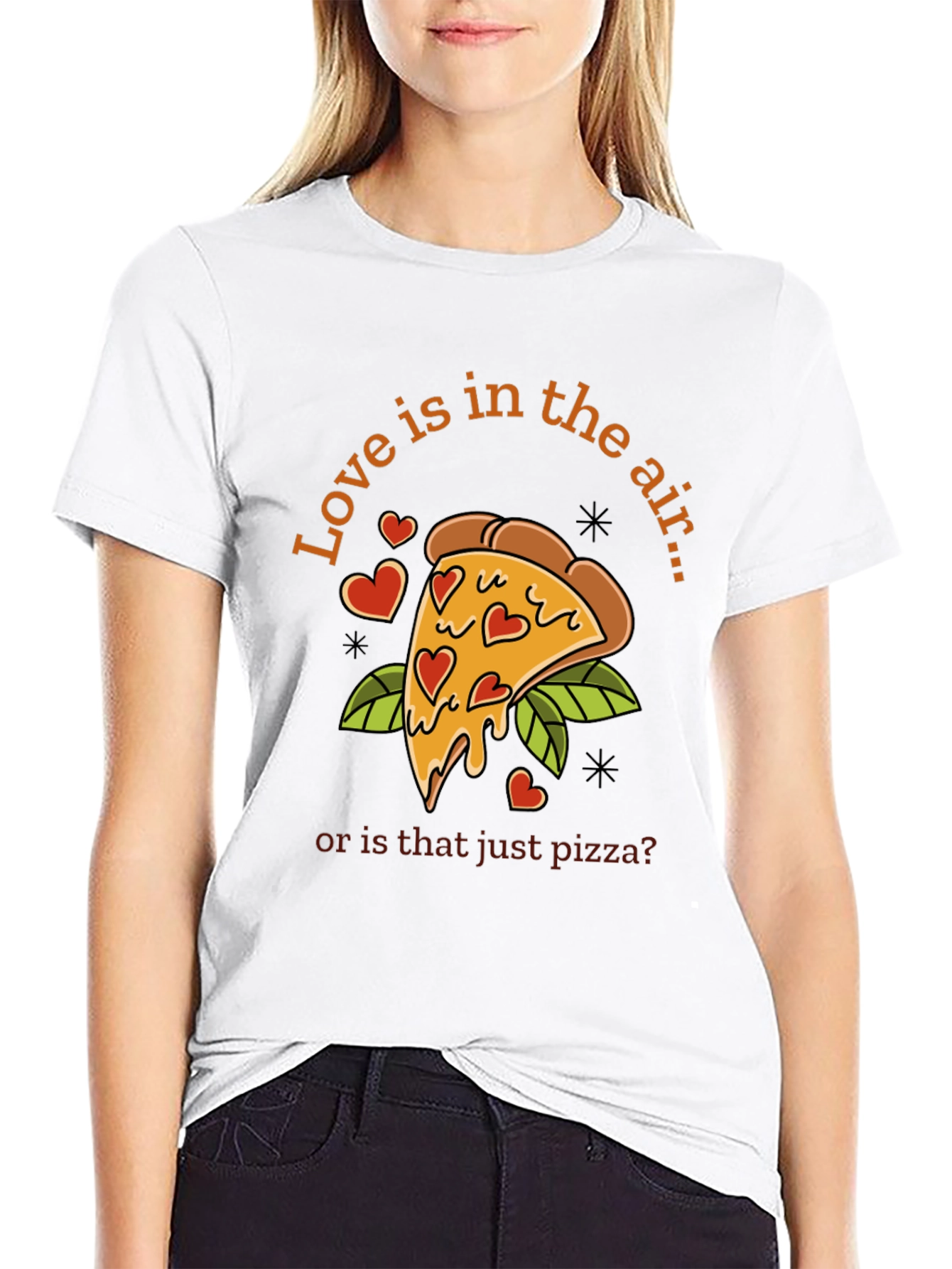 Love & Pizza T-Shirt - Funny Valentines Day Tee