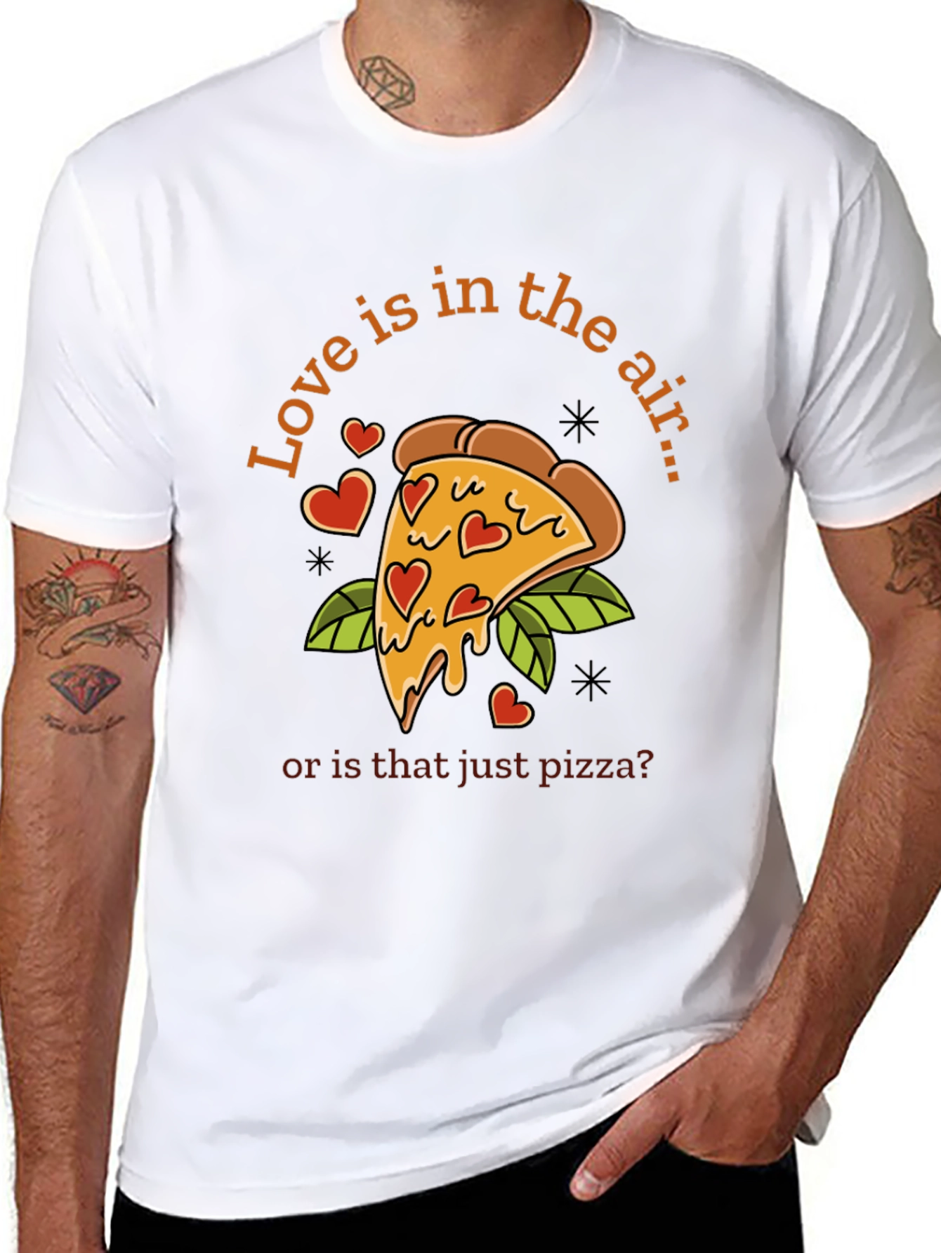 Love & Pizza T-Shirt - Funny Valentines Day Tee