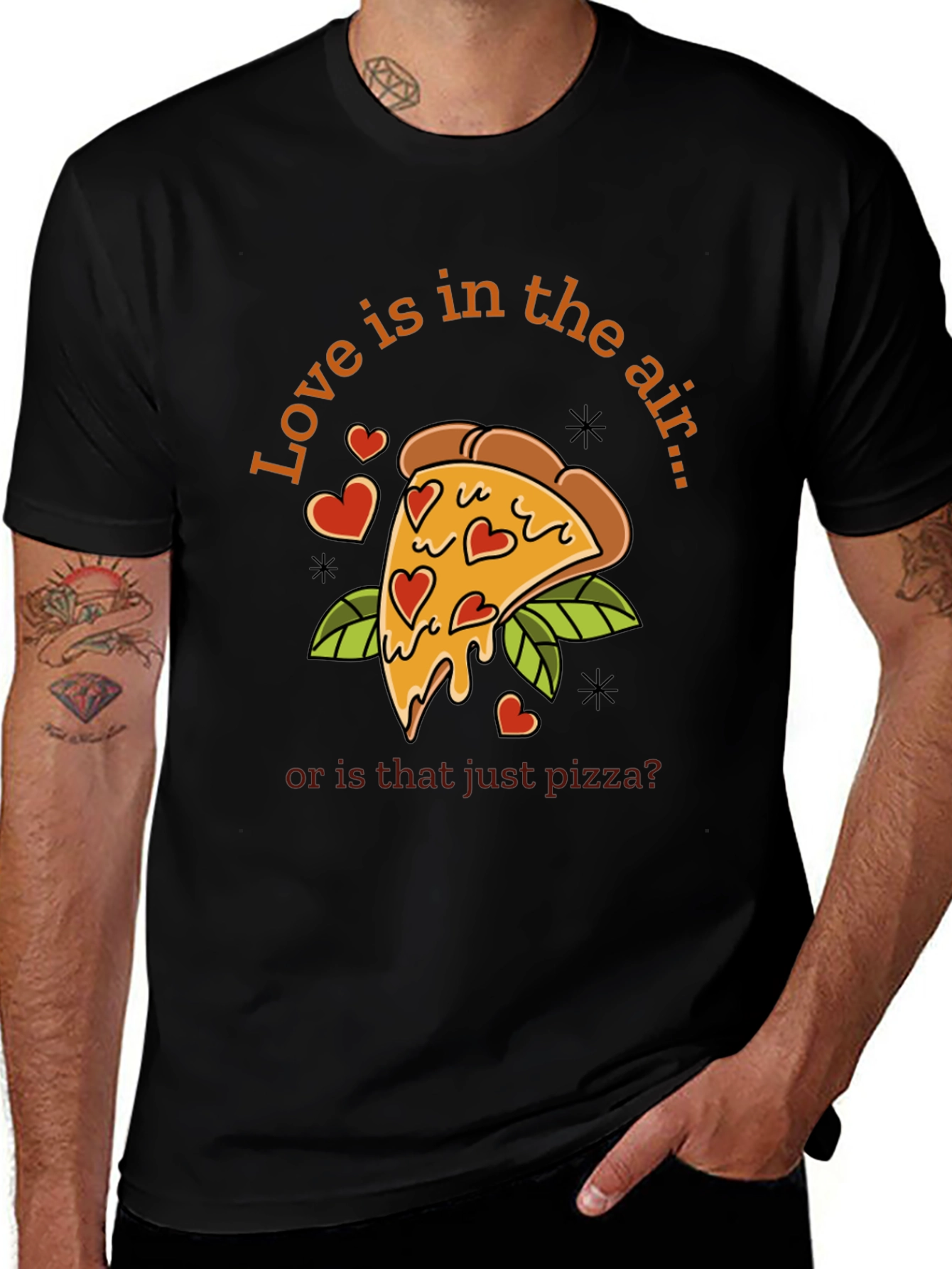 Love & Pizza T-Shirt - Funny Valentines Day Tee