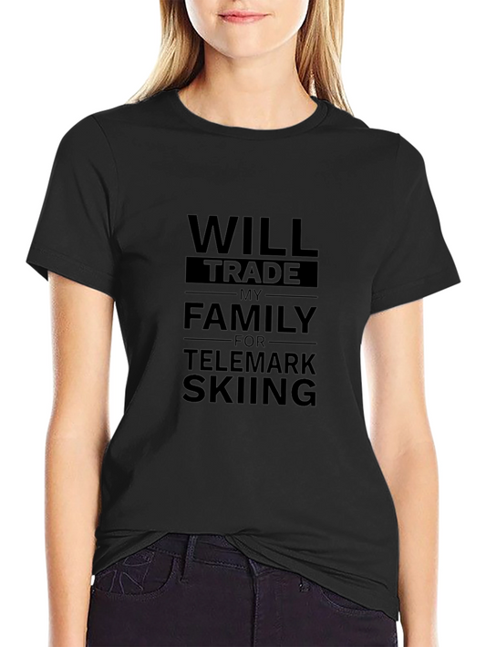 Funny Telemark Skiing Graphic Tee