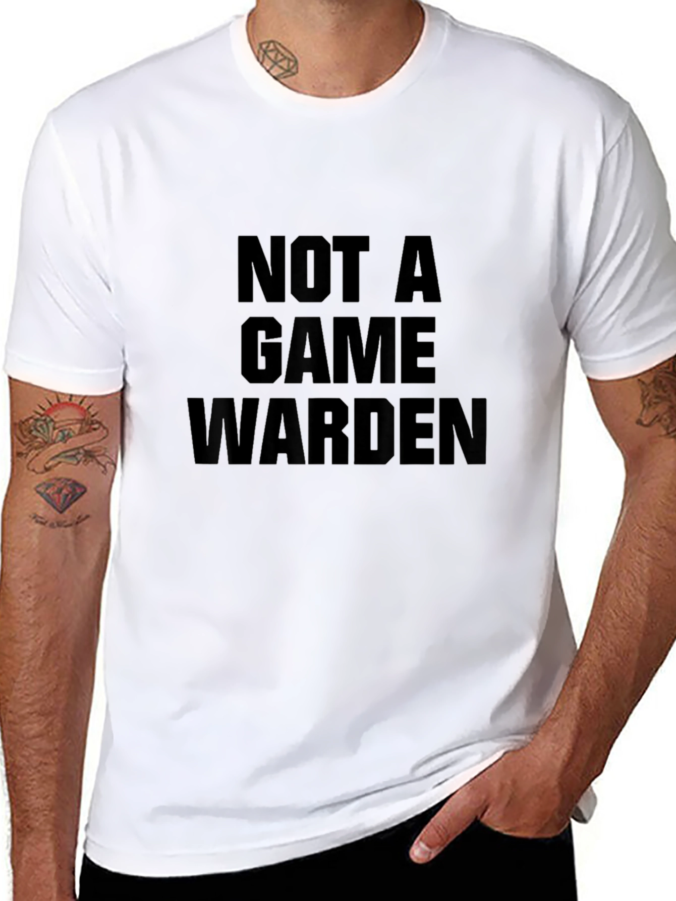 Not a Game Warden Black T-Shirt