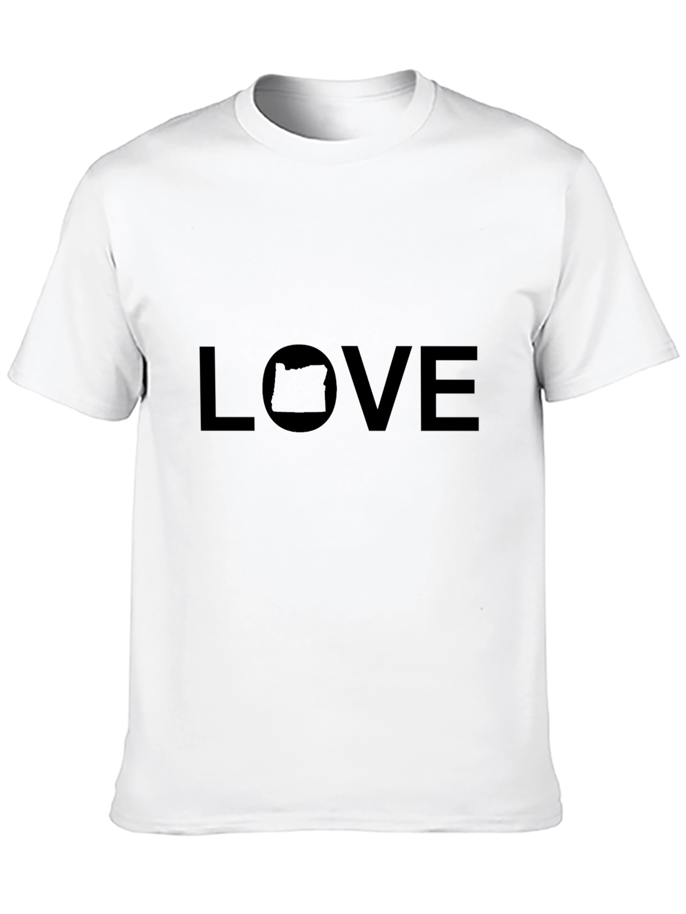 Oregon Love Graphic Tee - Black Cotton T-Shirt