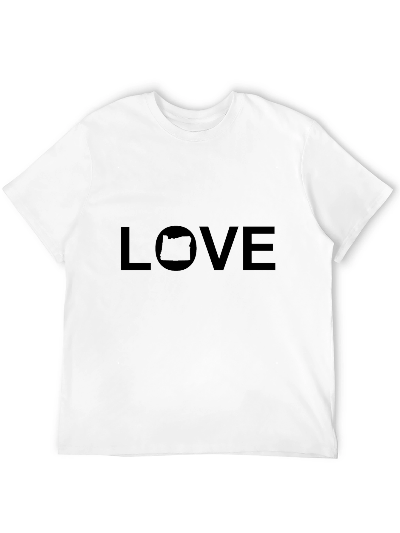 Oregon Love Graphic Tee - Black Cotton T-Shirt