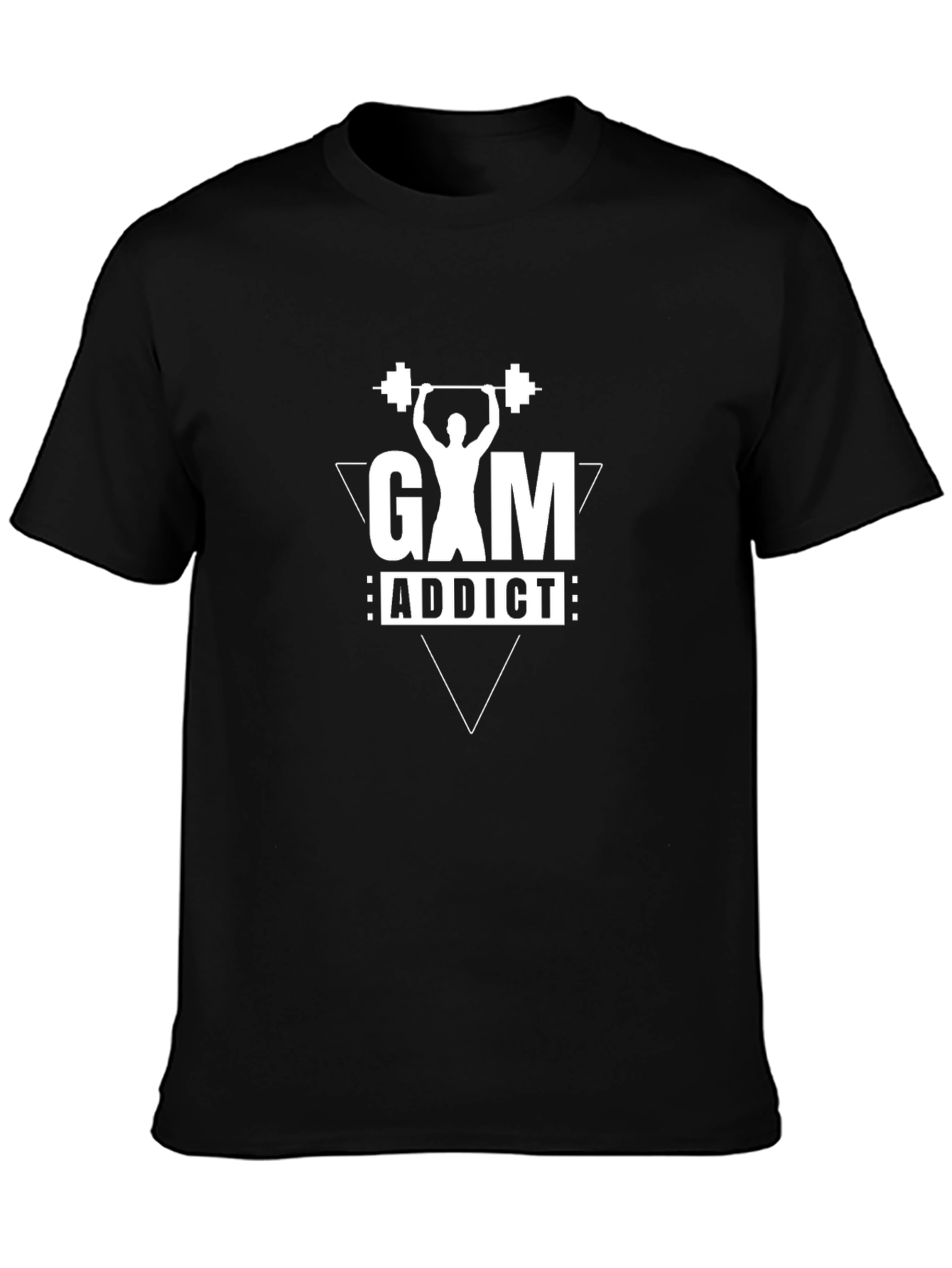 Gym Addict T-Shirt - Black Short Sleeve