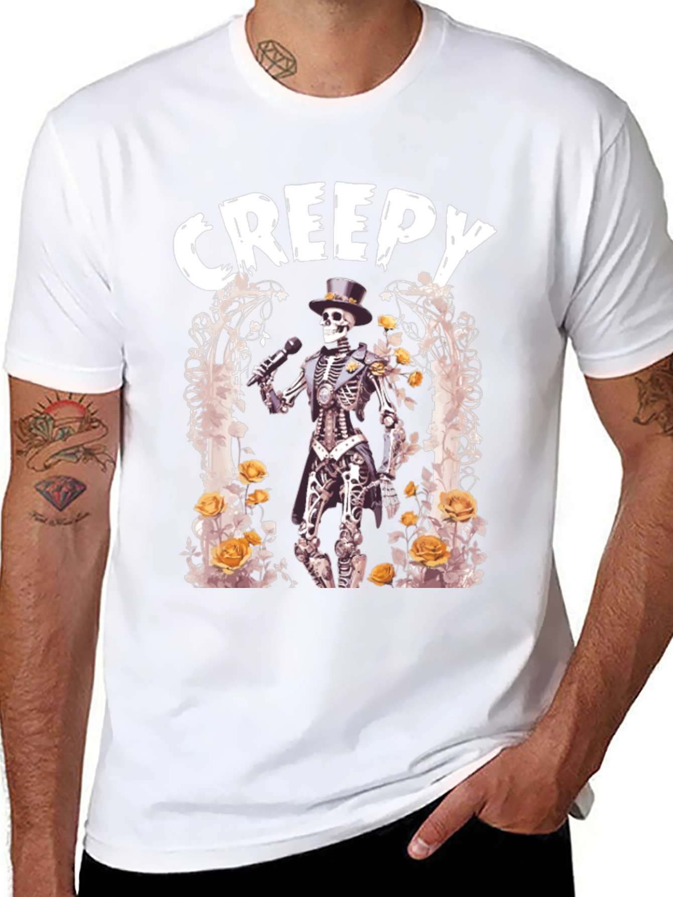 Creepy Skeleton T-Shirt - Spooky Style