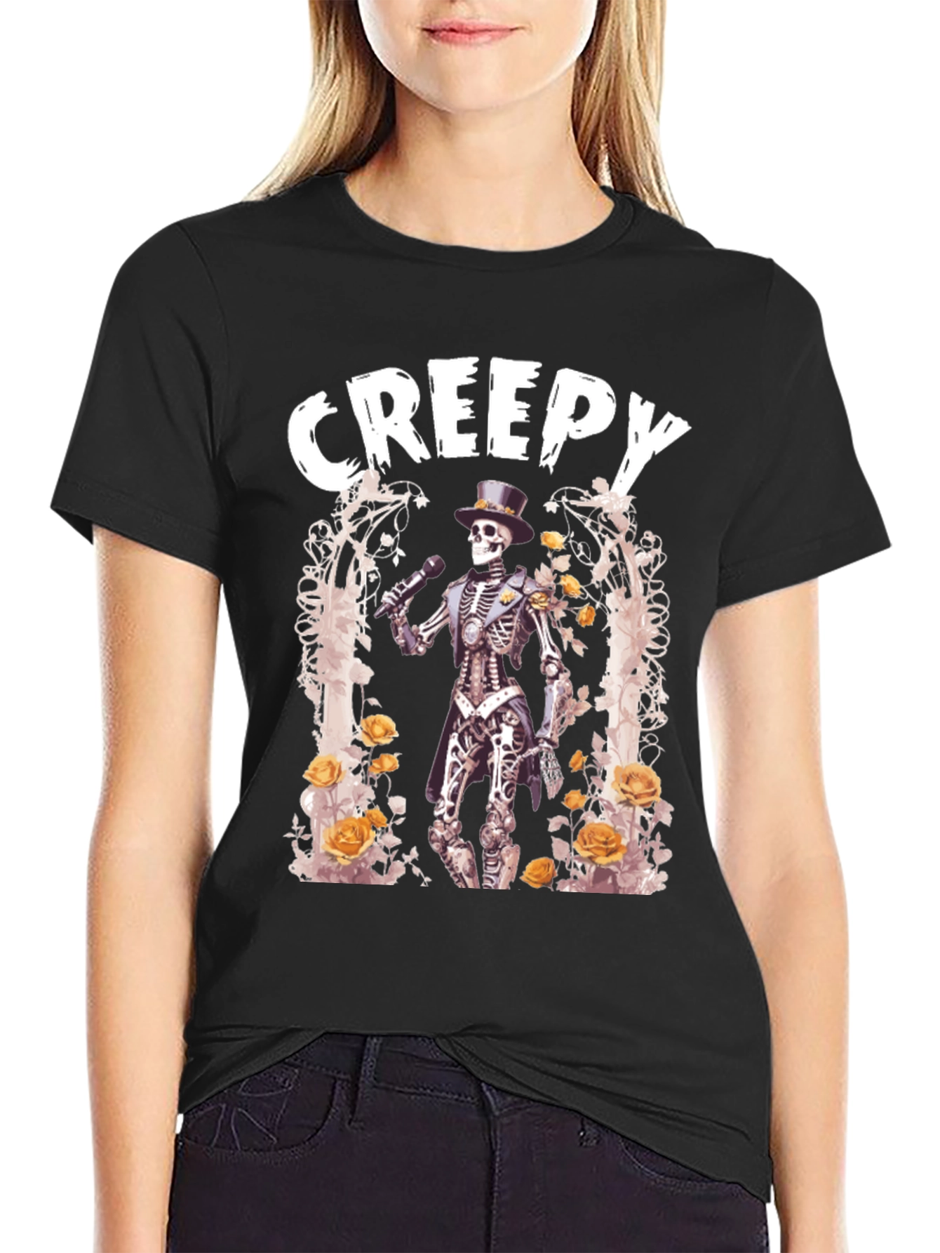 Creepy Skeleton T-Shirt - Spooky Style